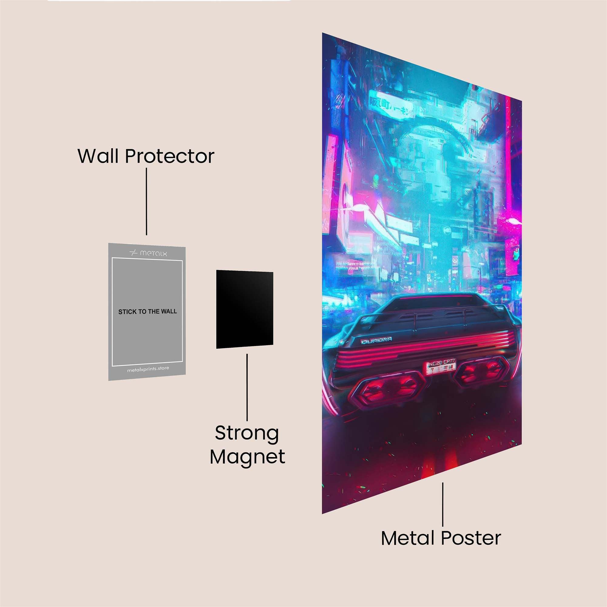 Cyberpunk Velocity Safe Wall Magnetic / M