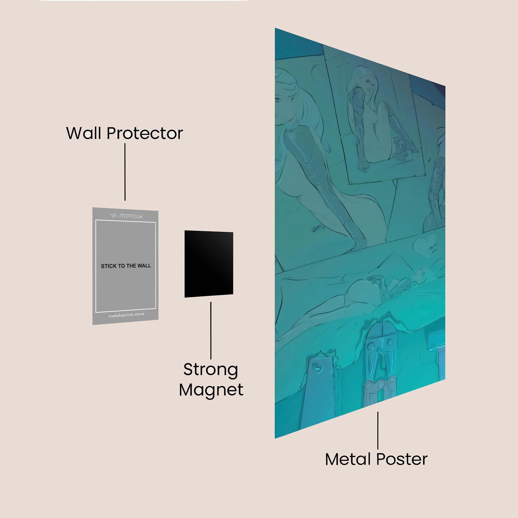 Artistic Euphoria Safe Wall Magnetic / M