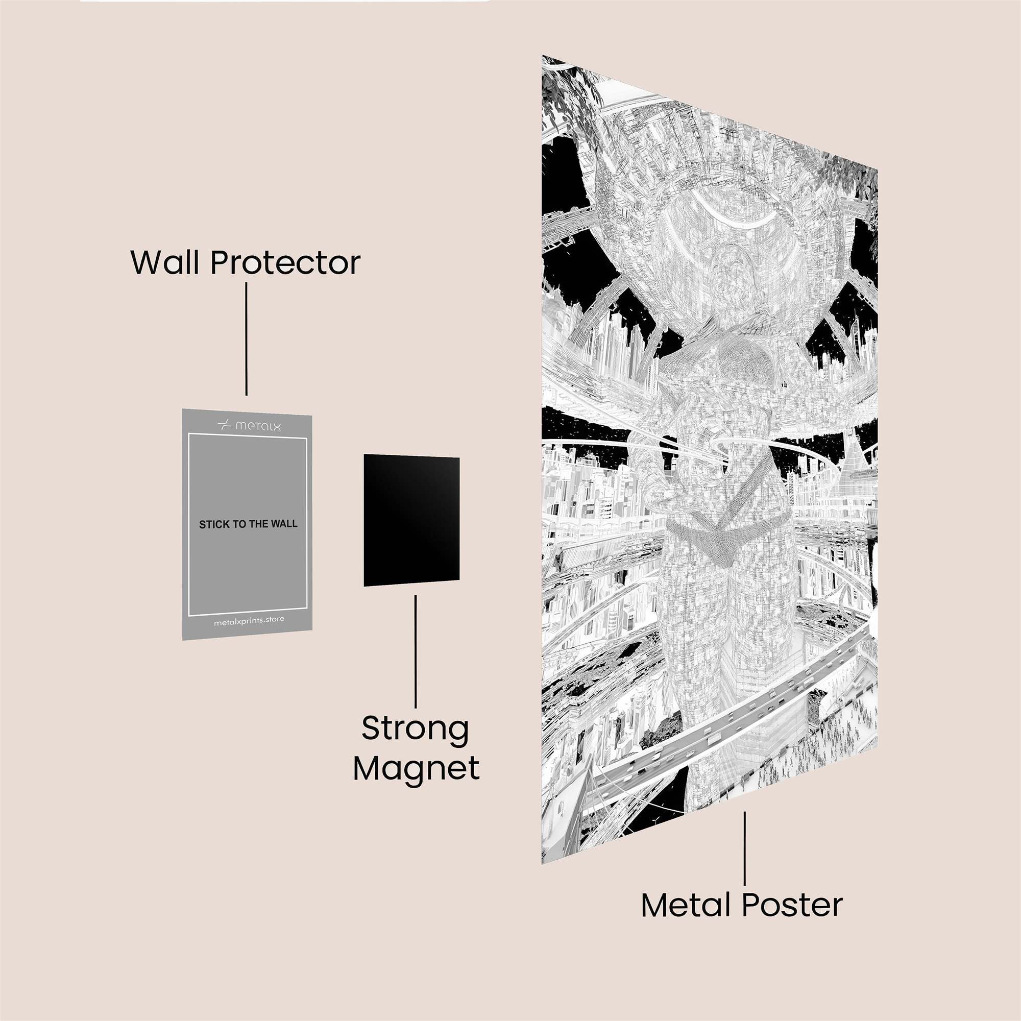 Twisted Ambiance Safe Wall Magnetic / M