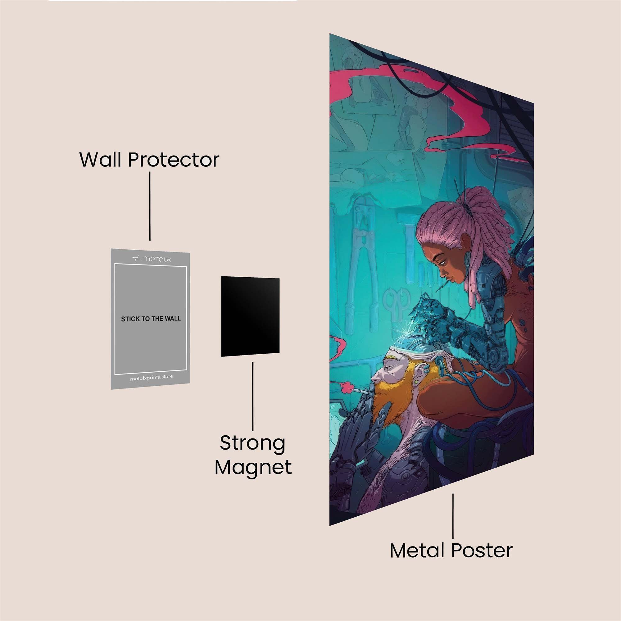 Cyber Dreamweaving Safe Wall Magnetic / M