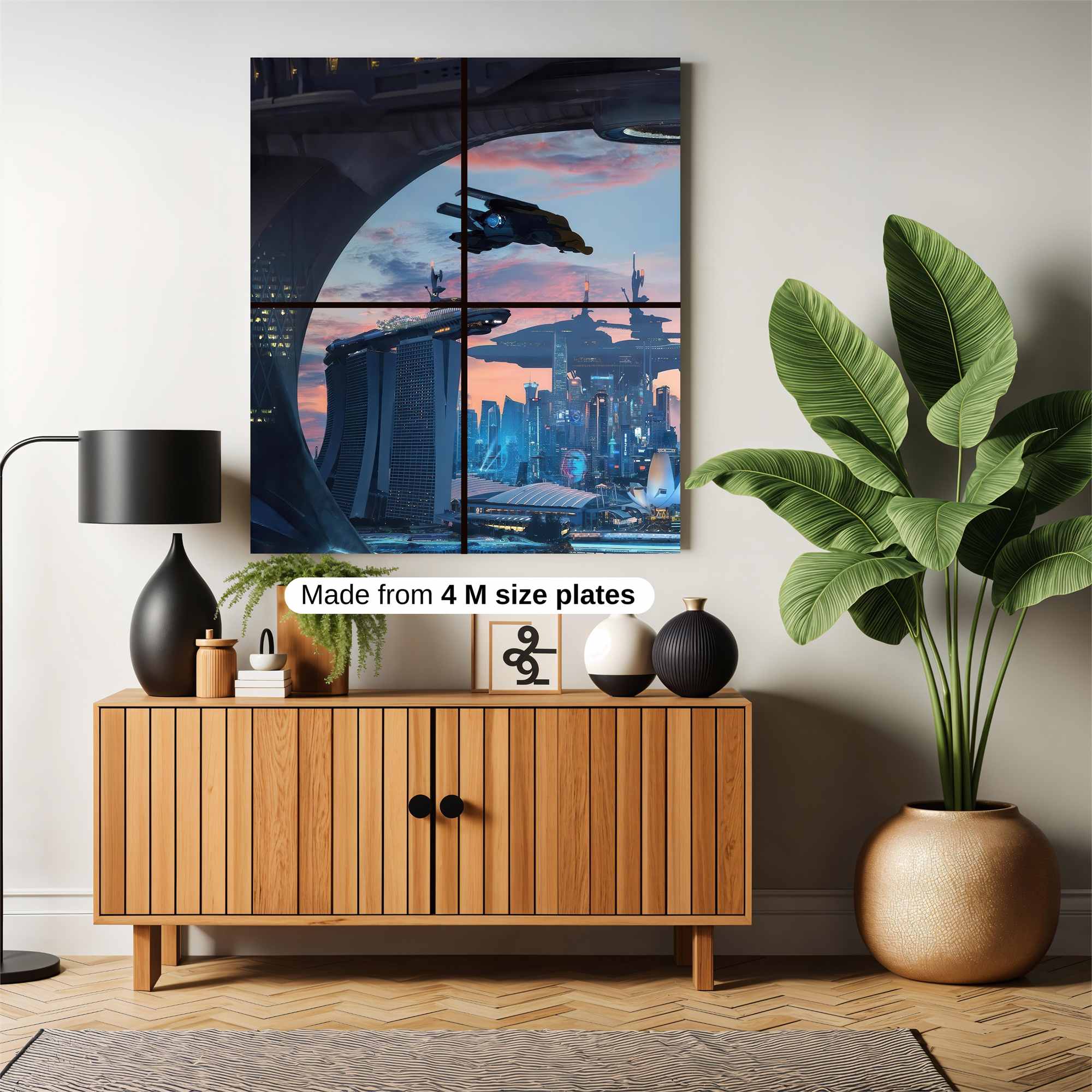 Futuristic Serenity Safe Wall Magnetic / M