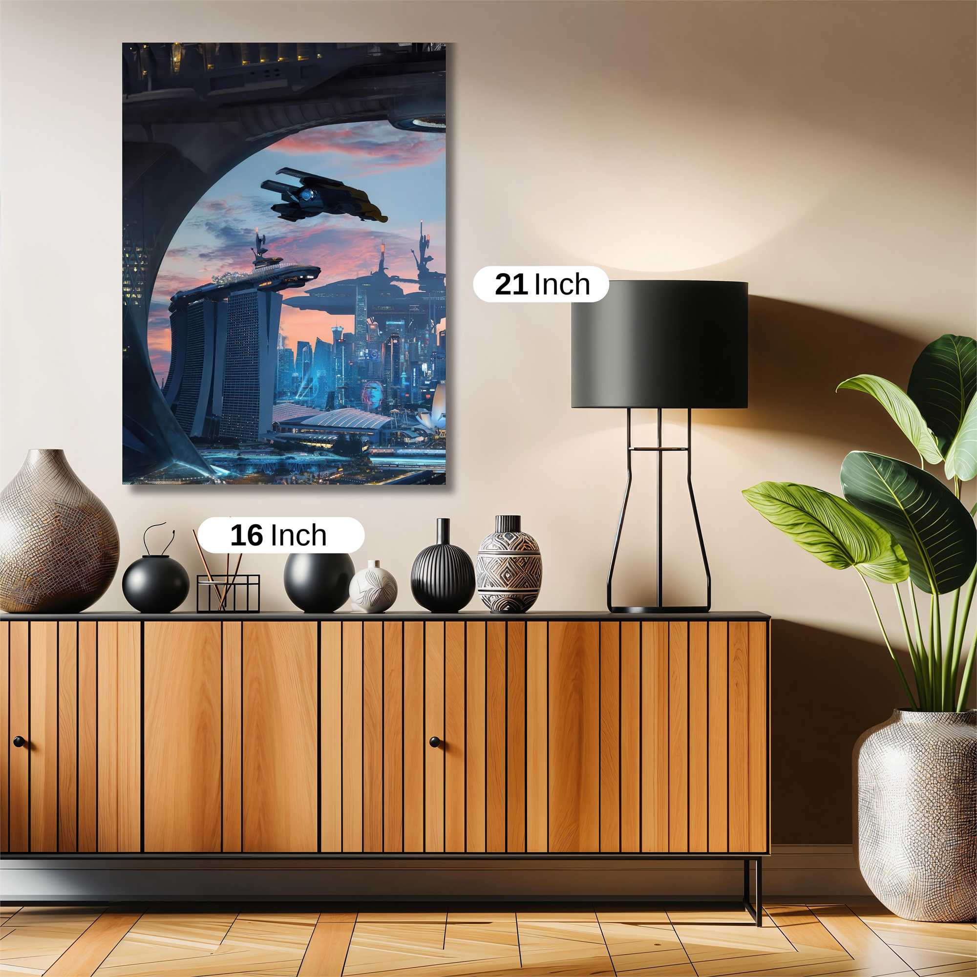 Futuristic Serenity Safe Wall Magnetic / M