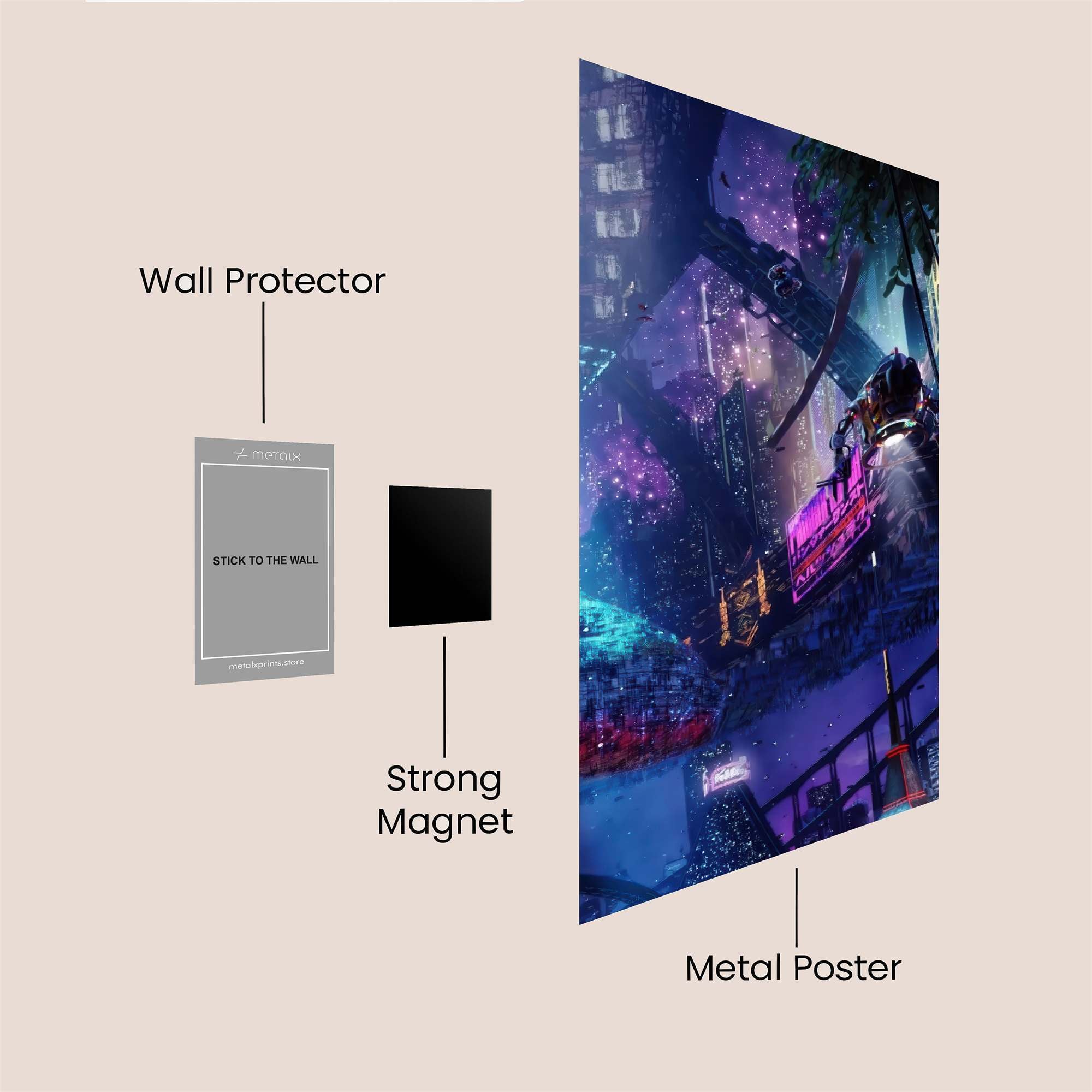 Neon Reverie Safe Wall Magnetic / M
