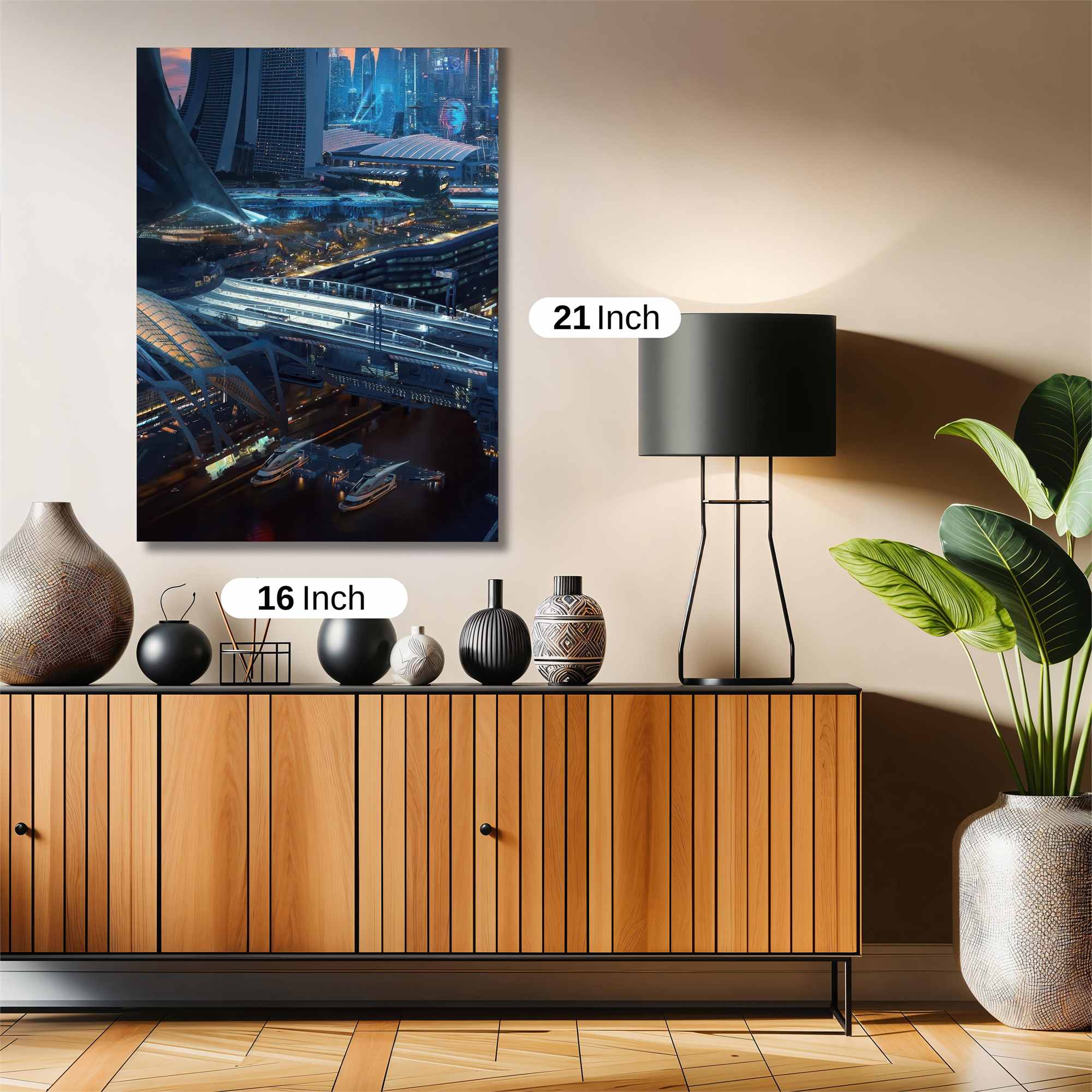 Futuristic Serenity Safe Wall Magnetic / M