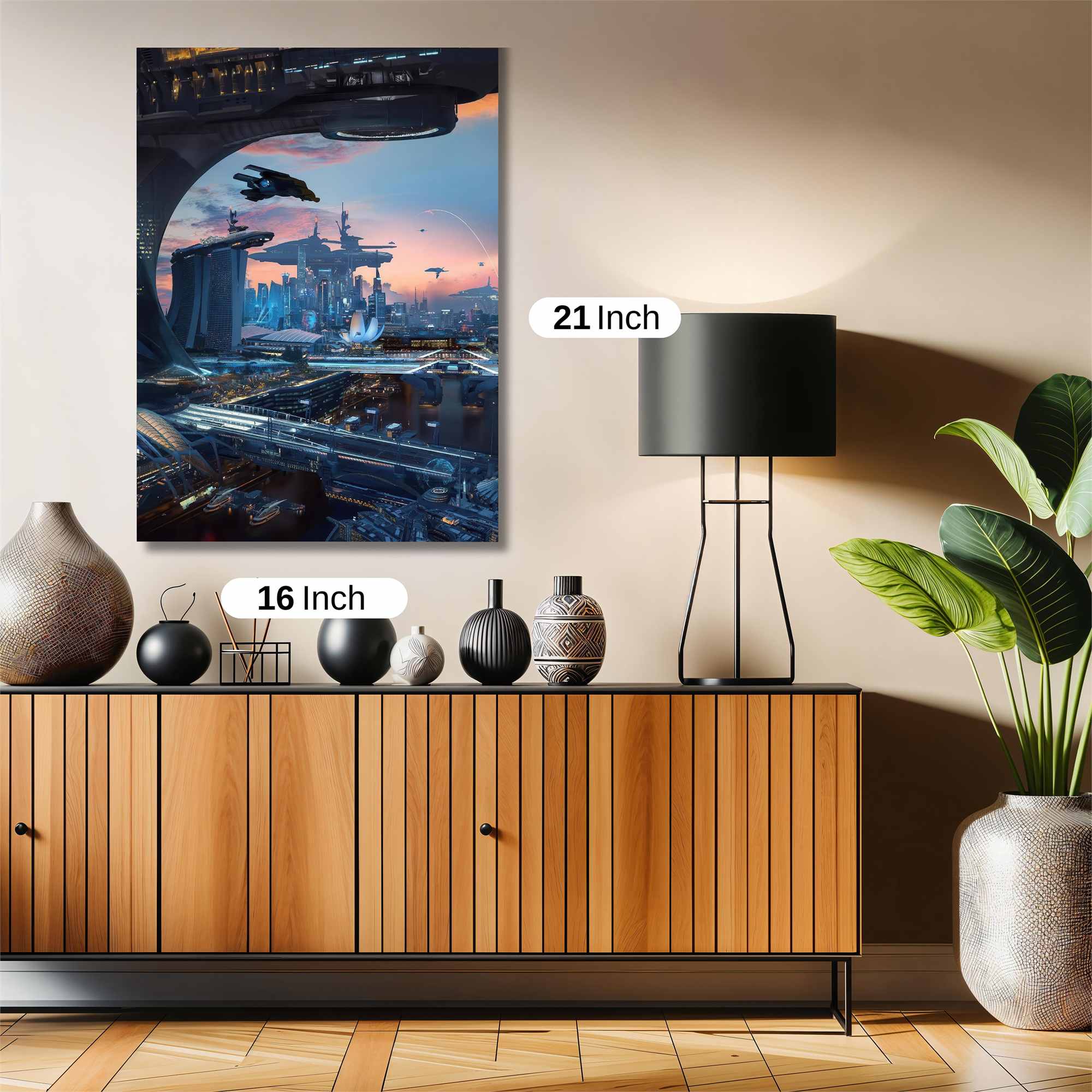 Futuristic Skies Safe Wall Magnetic / M