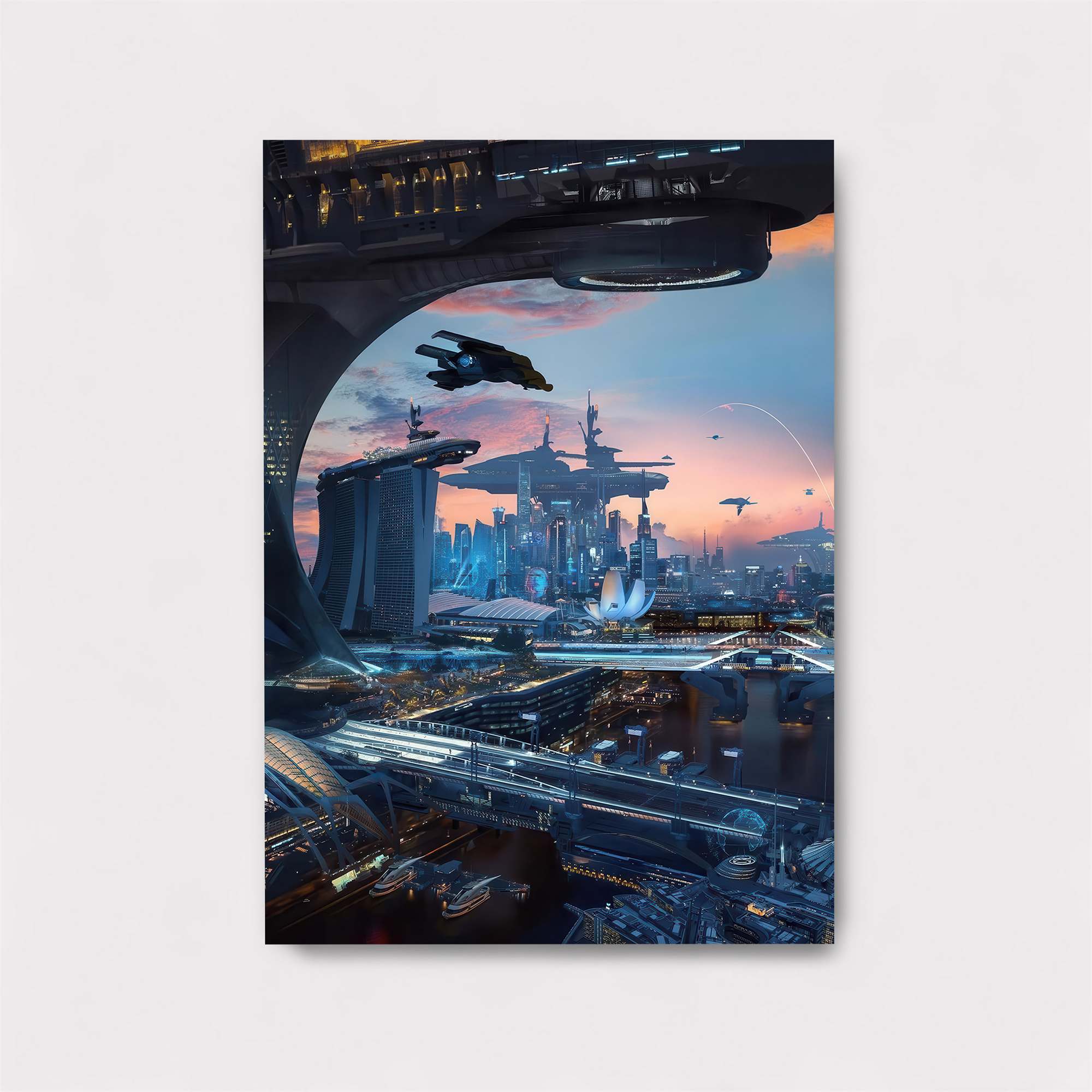 Futuristic Skies Safe Wall Magnetic / M