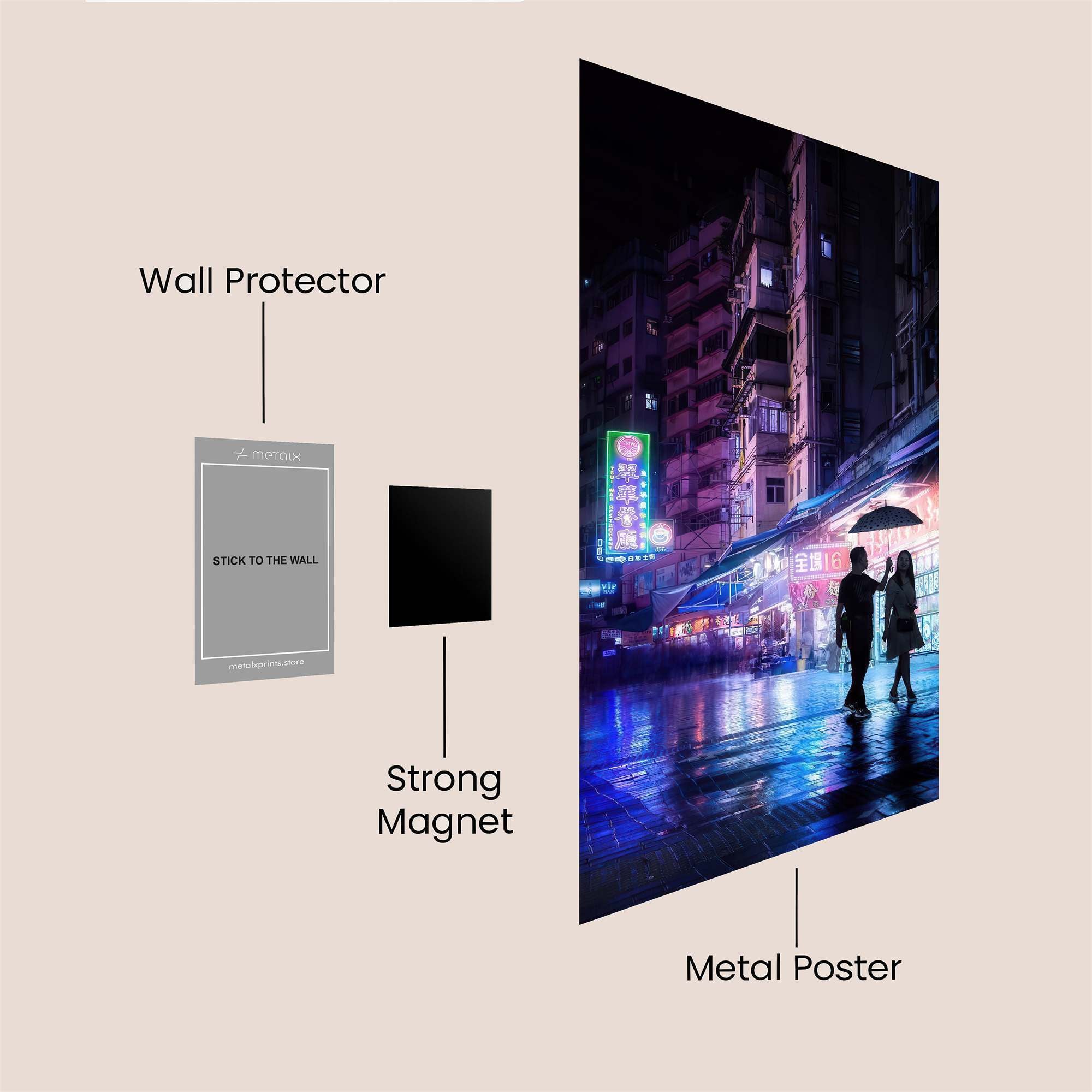 Neon Embrace Safe Wall Magnetic / M