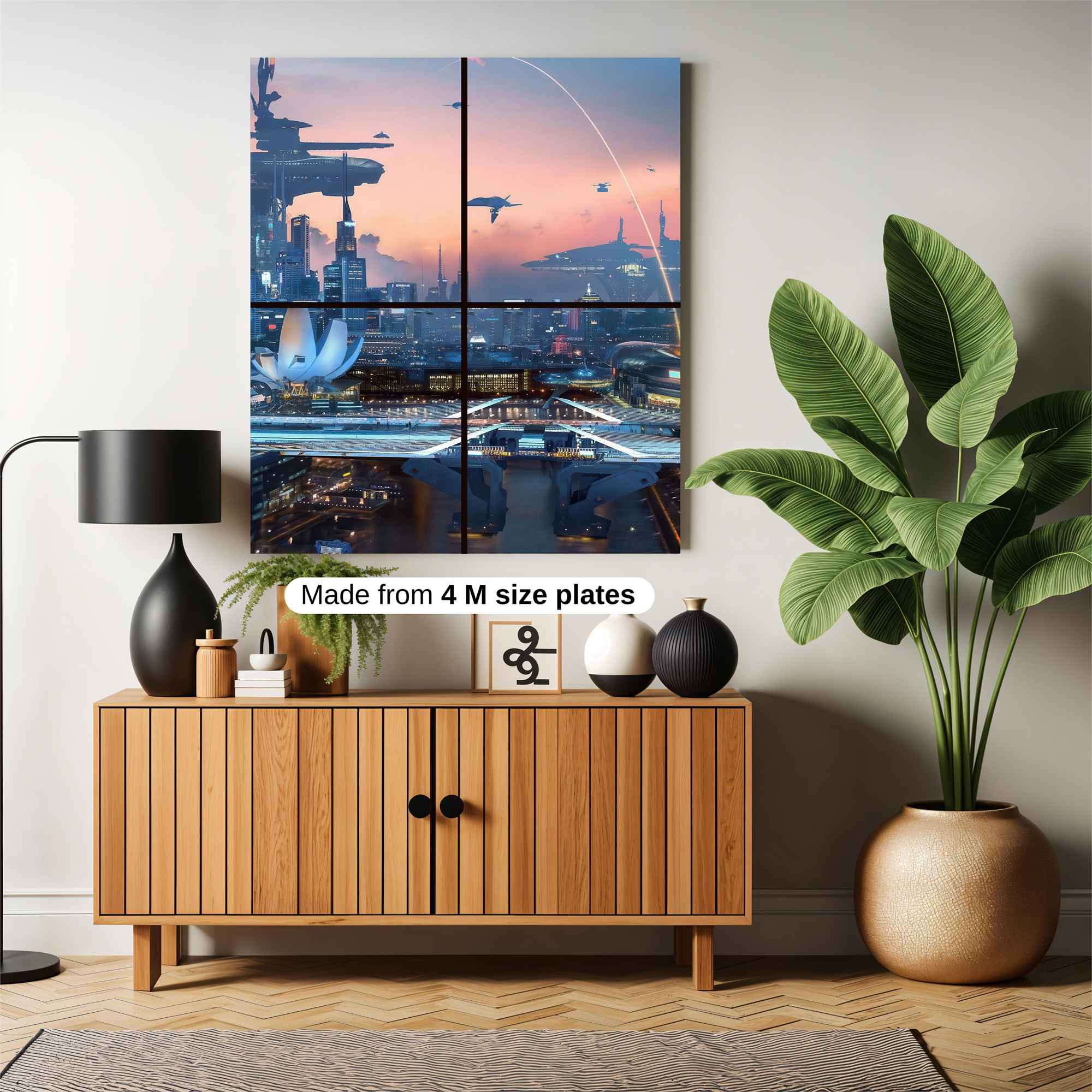 Futuristic Skyline Safe Wall Magnetic / M