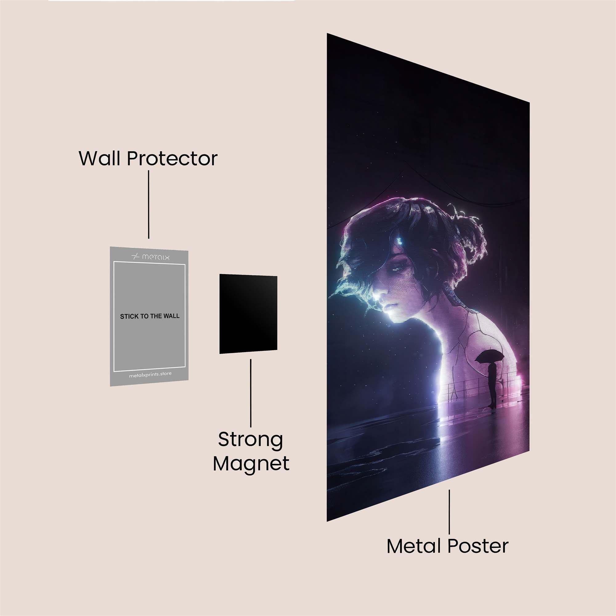 Neon Reverie Safe Wall Magnetic / M