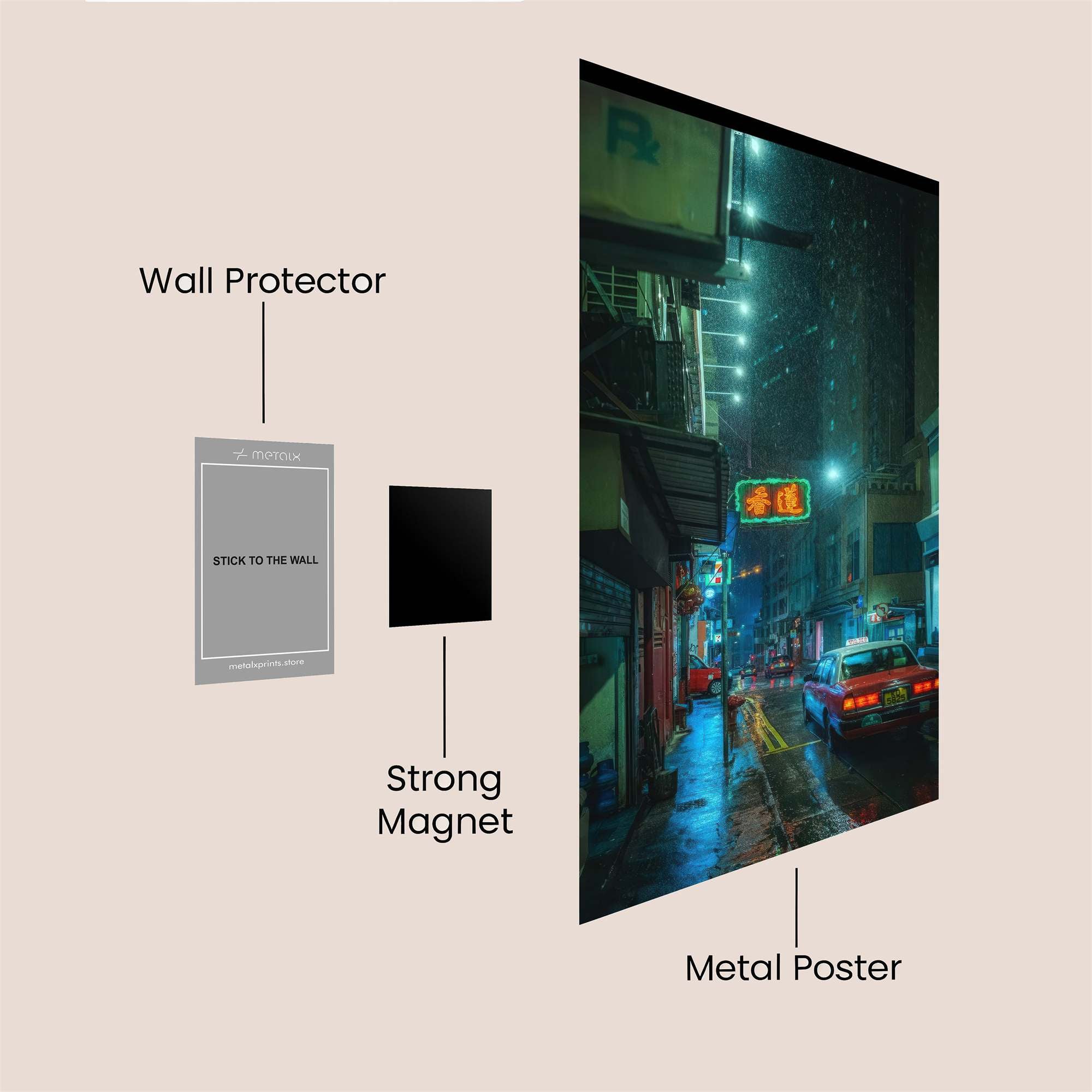 Neon Serenity Safe Wall Magnetic / M