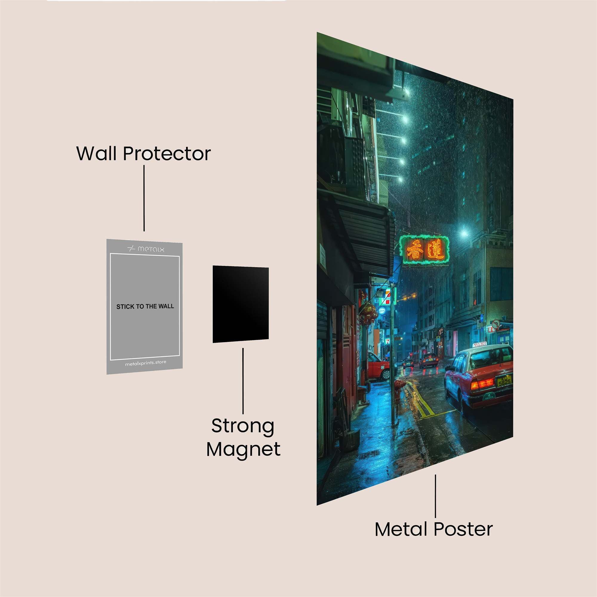 Neon Serenity Safe Wall Magnetic / M