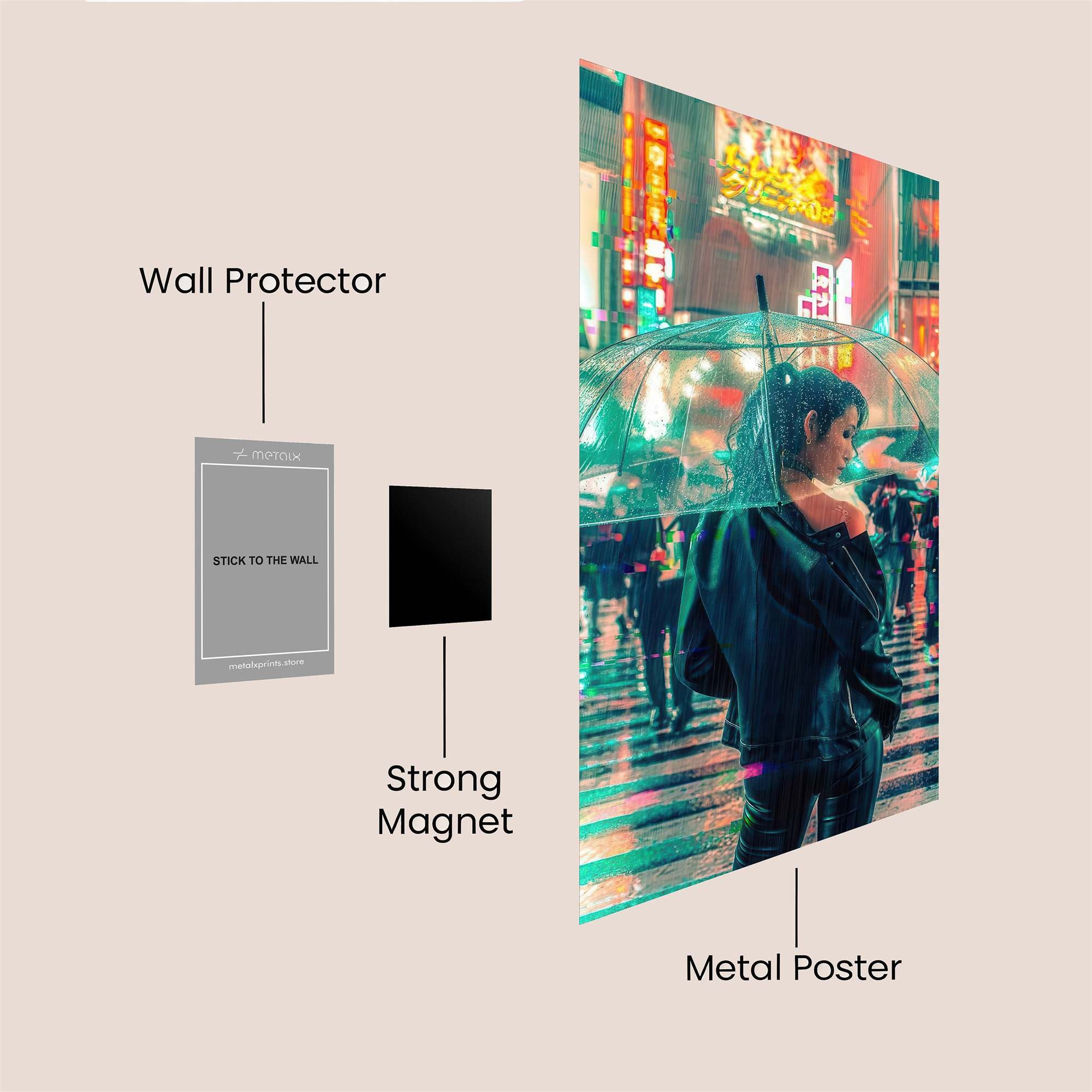 Neon Reflections Safe Wall Magnetic / M