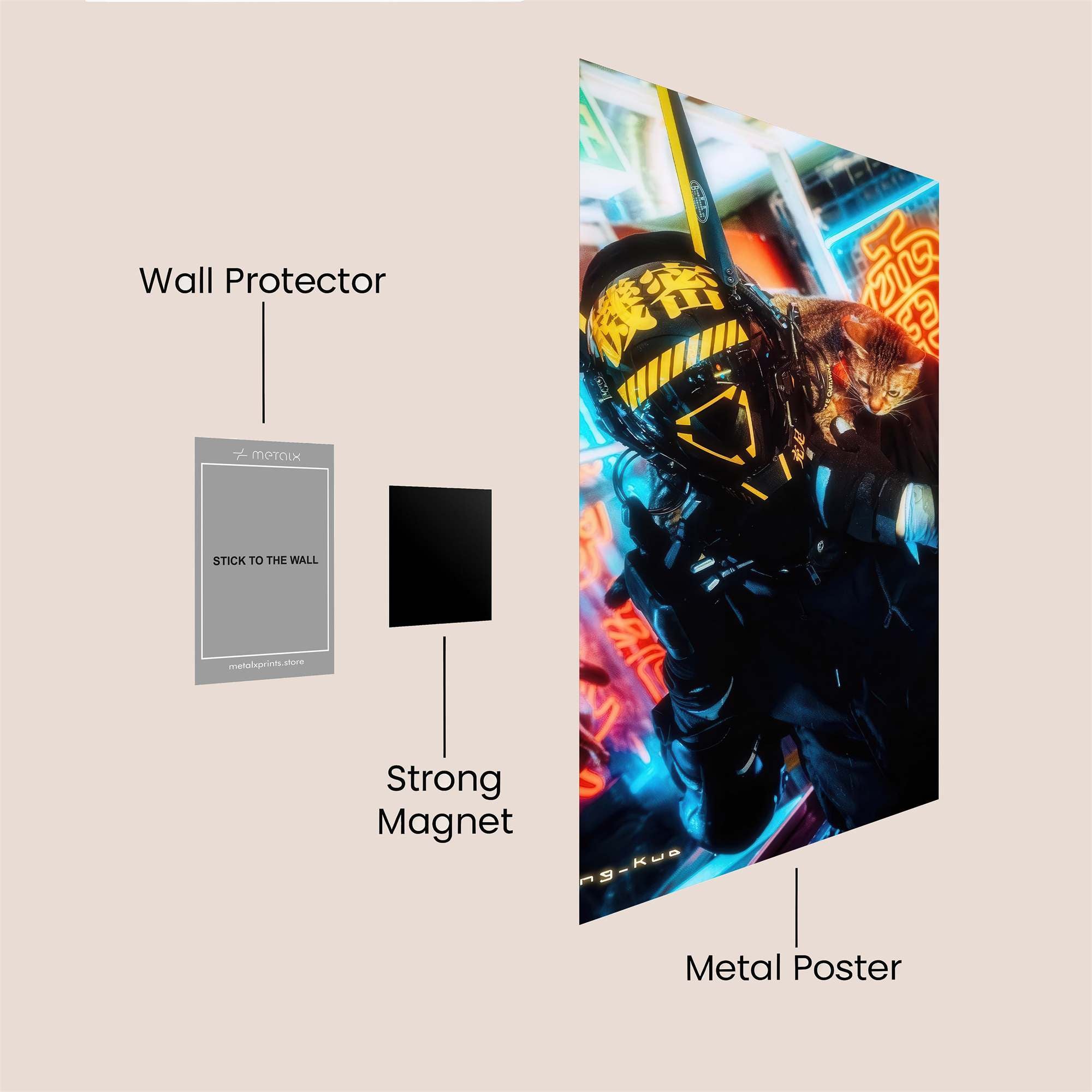 Cyber Feline Safe Wall Magnetic / M