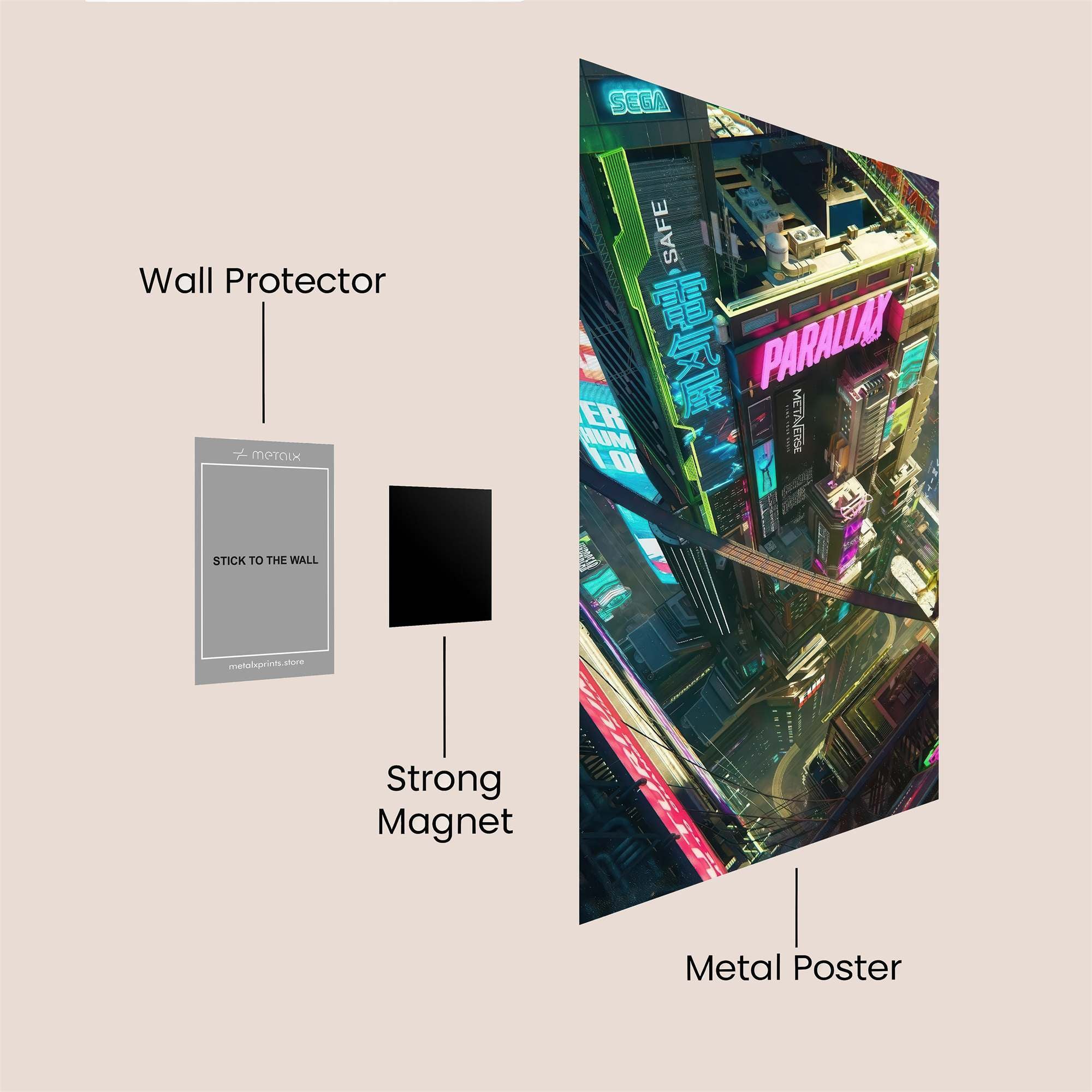 Neon Reverie Safe Wall Magnetic / M