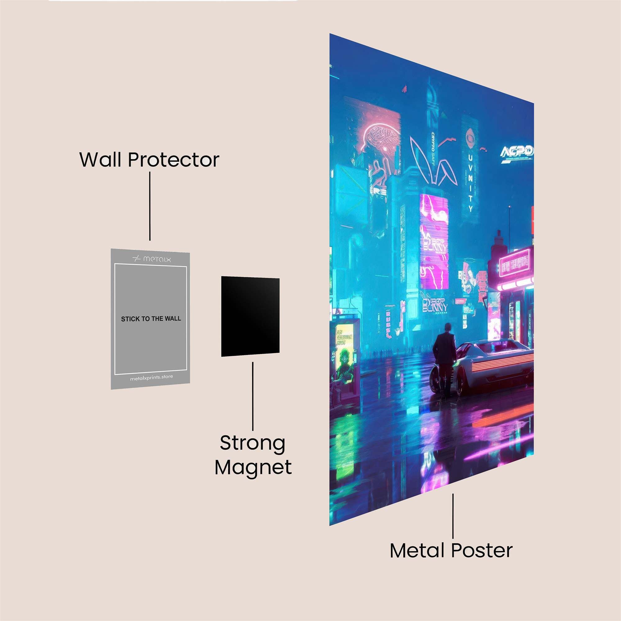Neon Reverie Safe Wall Magnetic / M