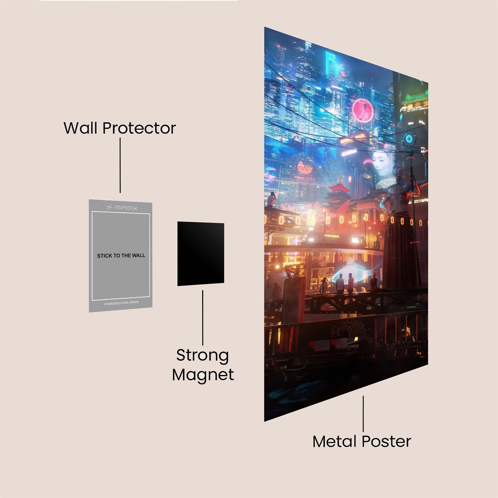 Neon Dreams Safe Wall Magnetic / M