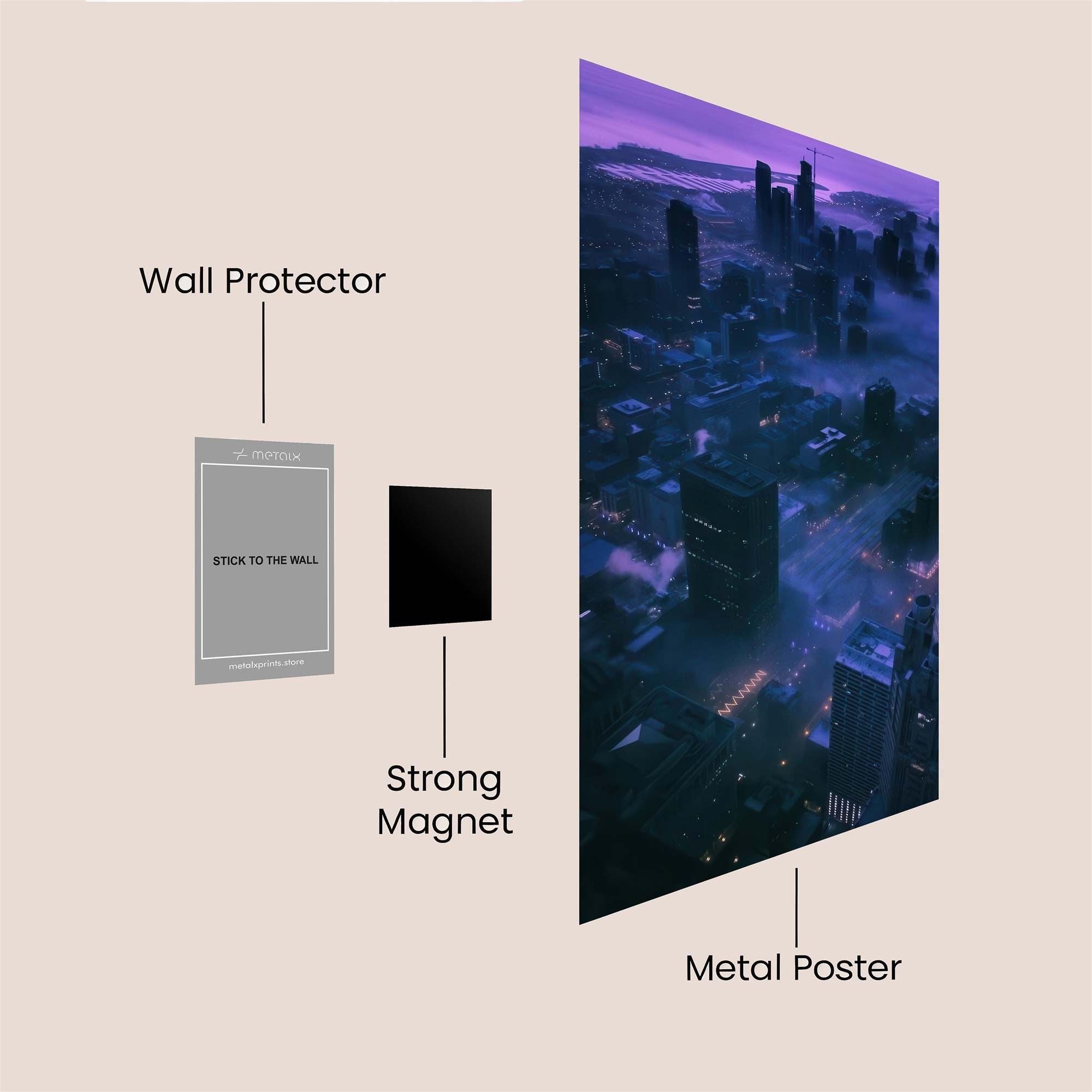 Cityscape Dream Safe Wall Magnetic / M