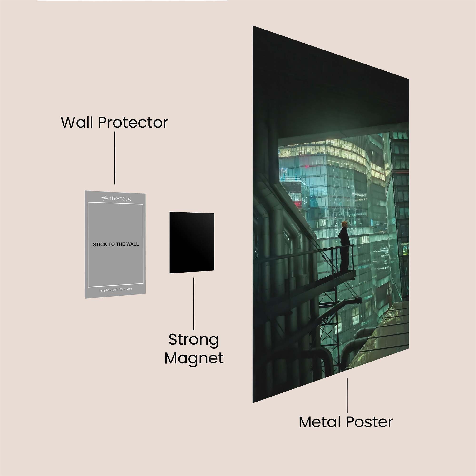 Urban Solitude Safe Wall Magnetic / M