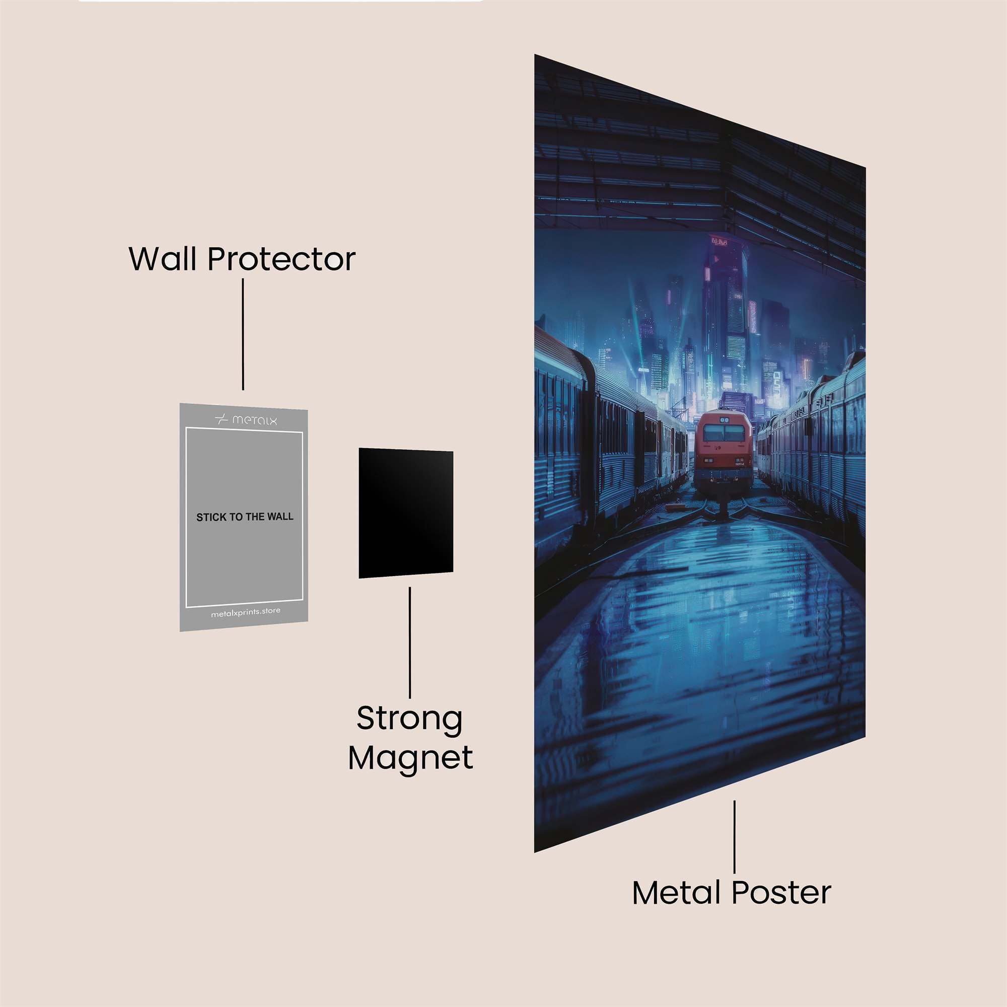 Neon Journey Safe Wall Magnetic / M