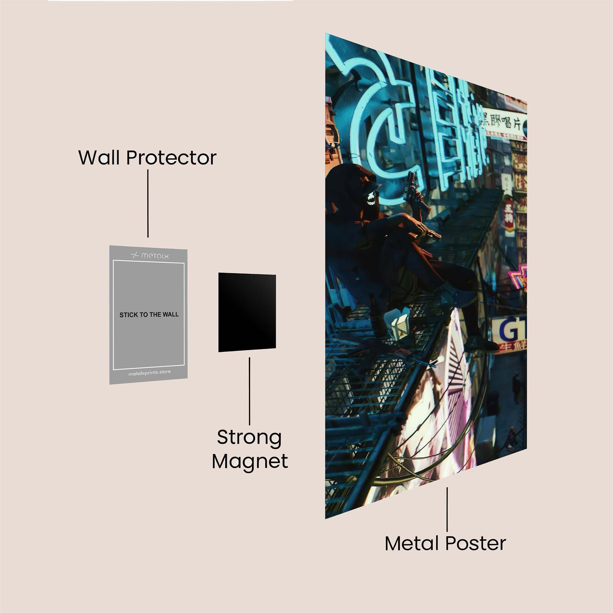 Neon Vigil Safe Wall Magnetic / M