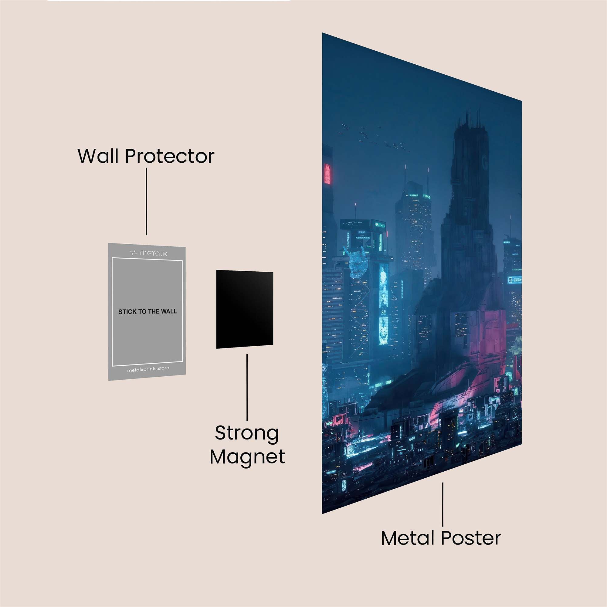 Neon Reverie Safe Wall Magnetic / M