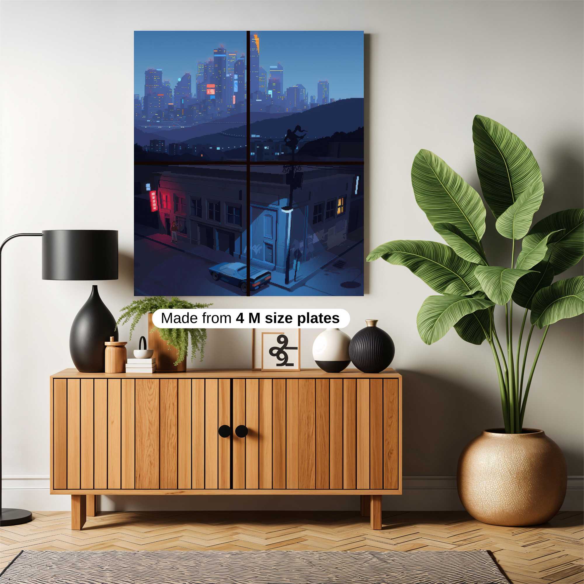 Cityscape Serenity Safe Wall Magnetic / M