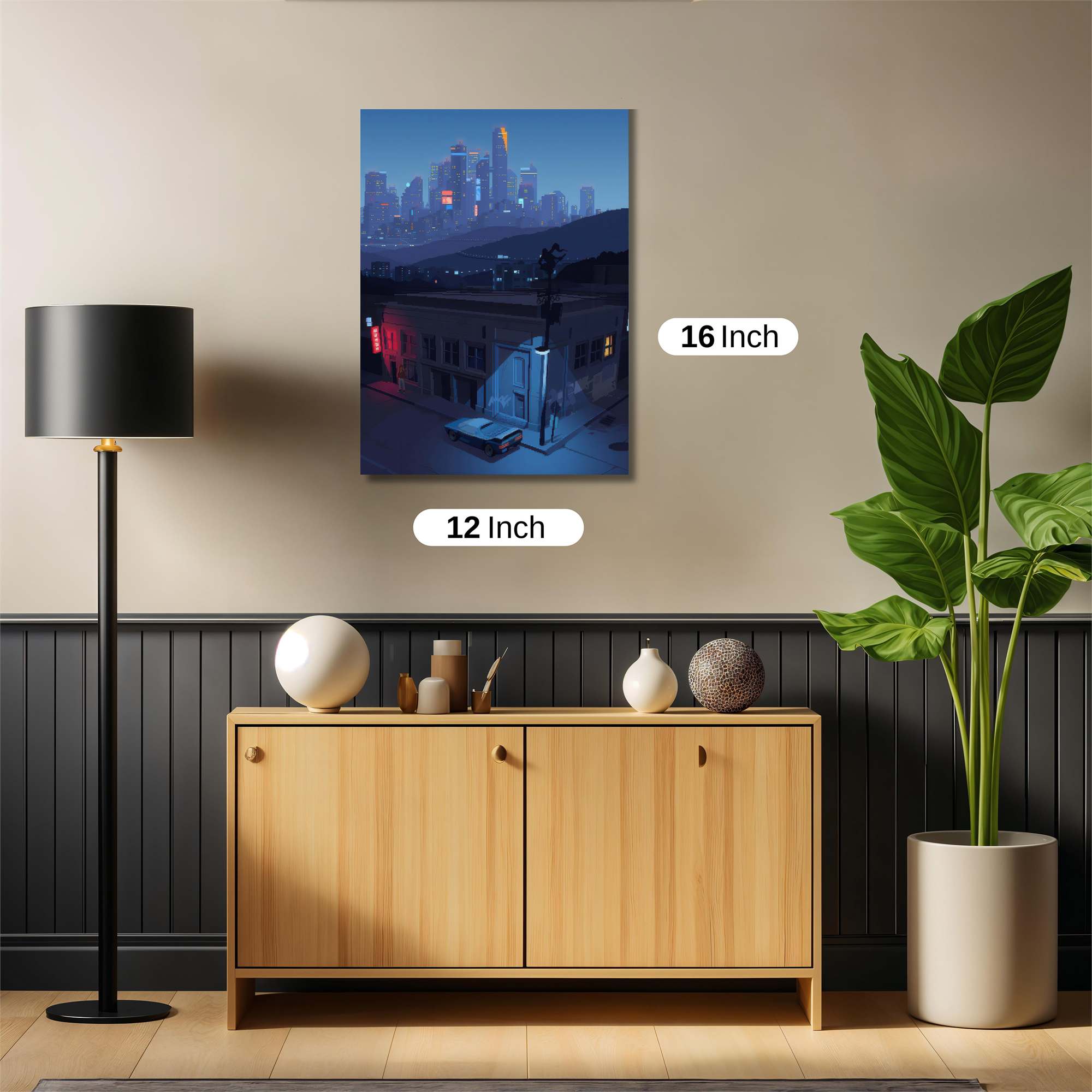 Cityscape Serenity Safe Wall Magnetic / M