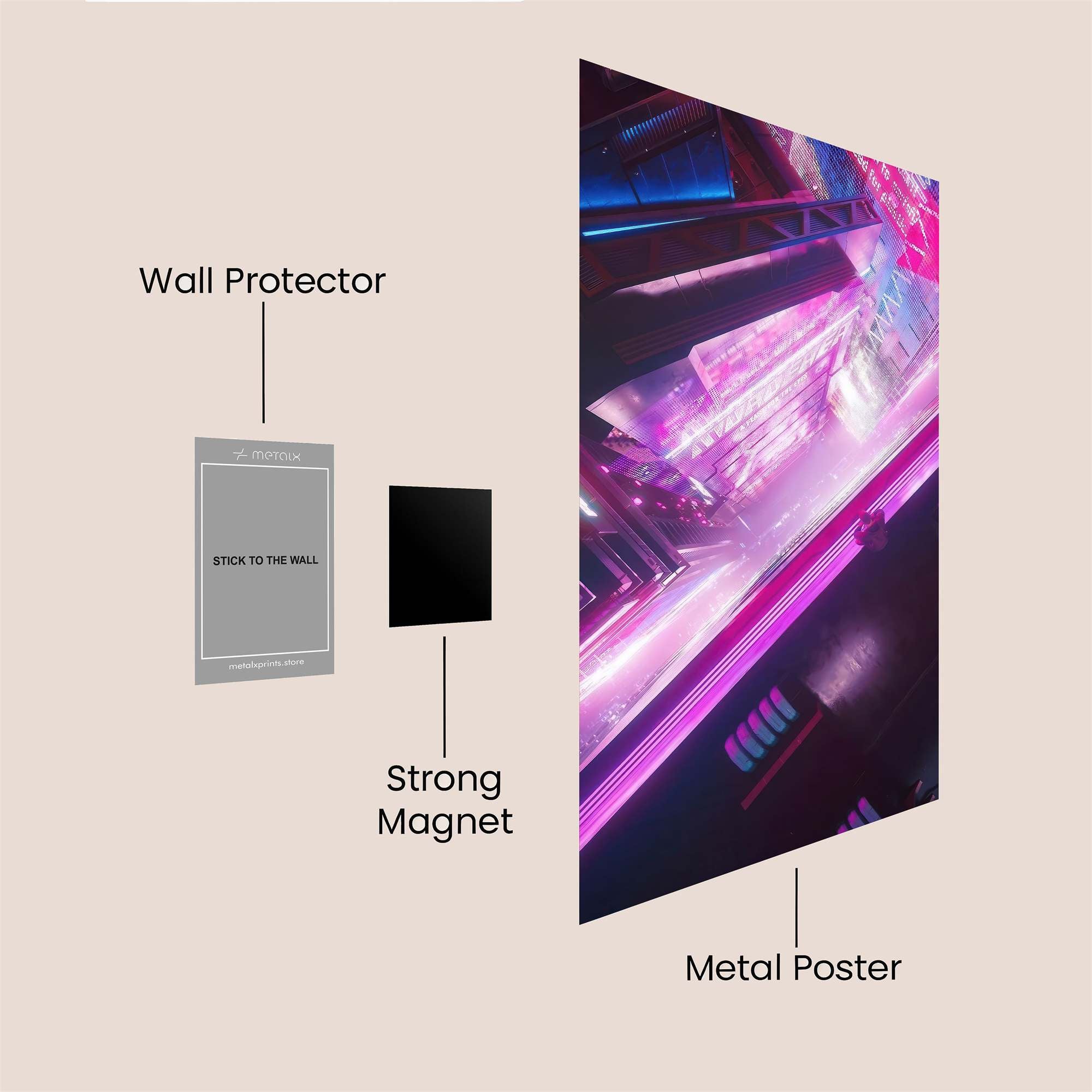 Neon Dreams Safe Wall Magnetic / M