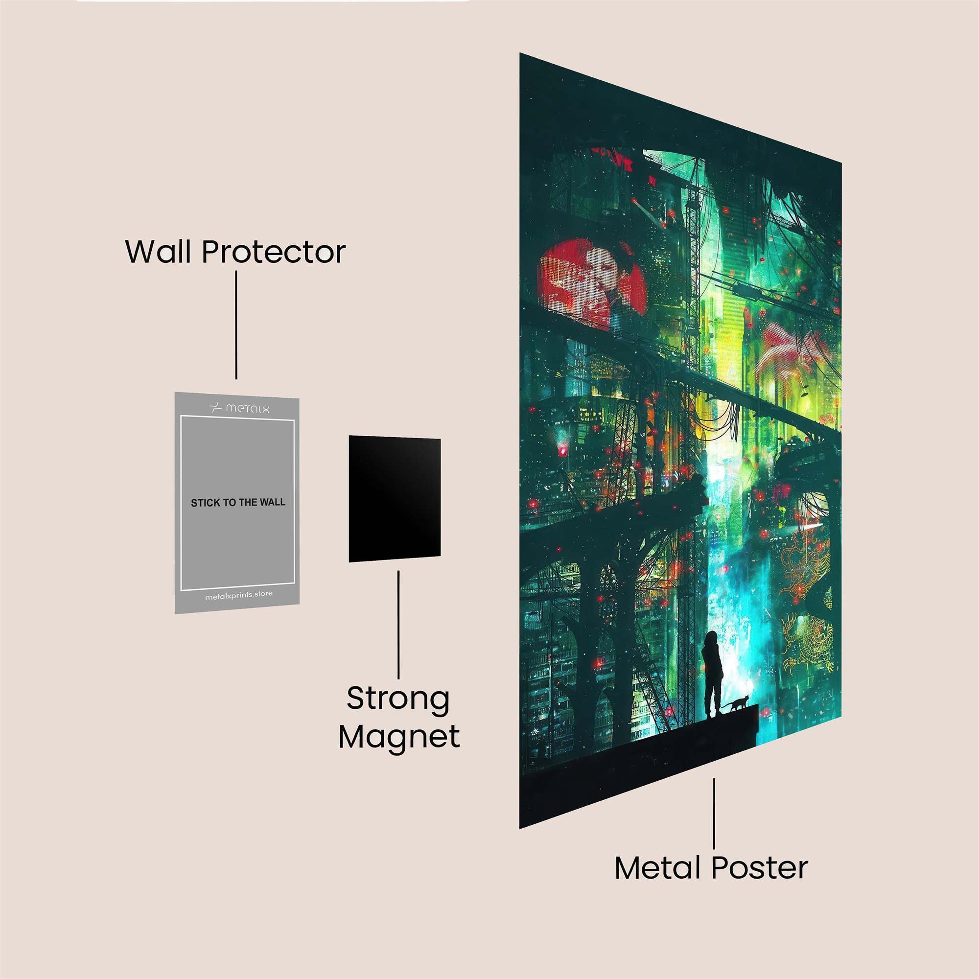 Neon Reverie Safe Wall Magnetic / M