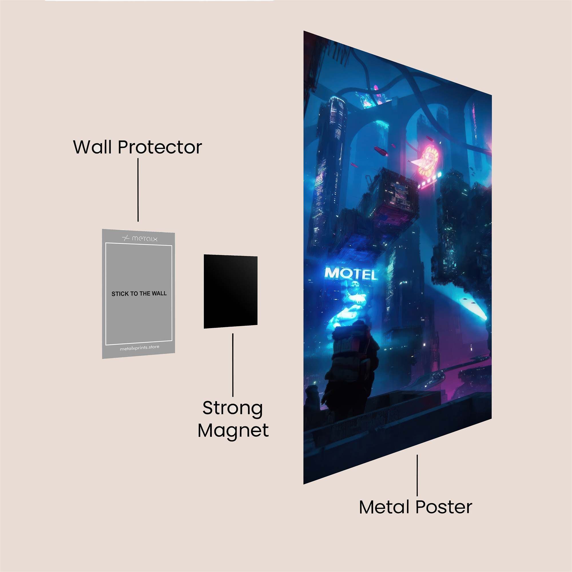 Neon Dreams Safe Wall Magnetic / M