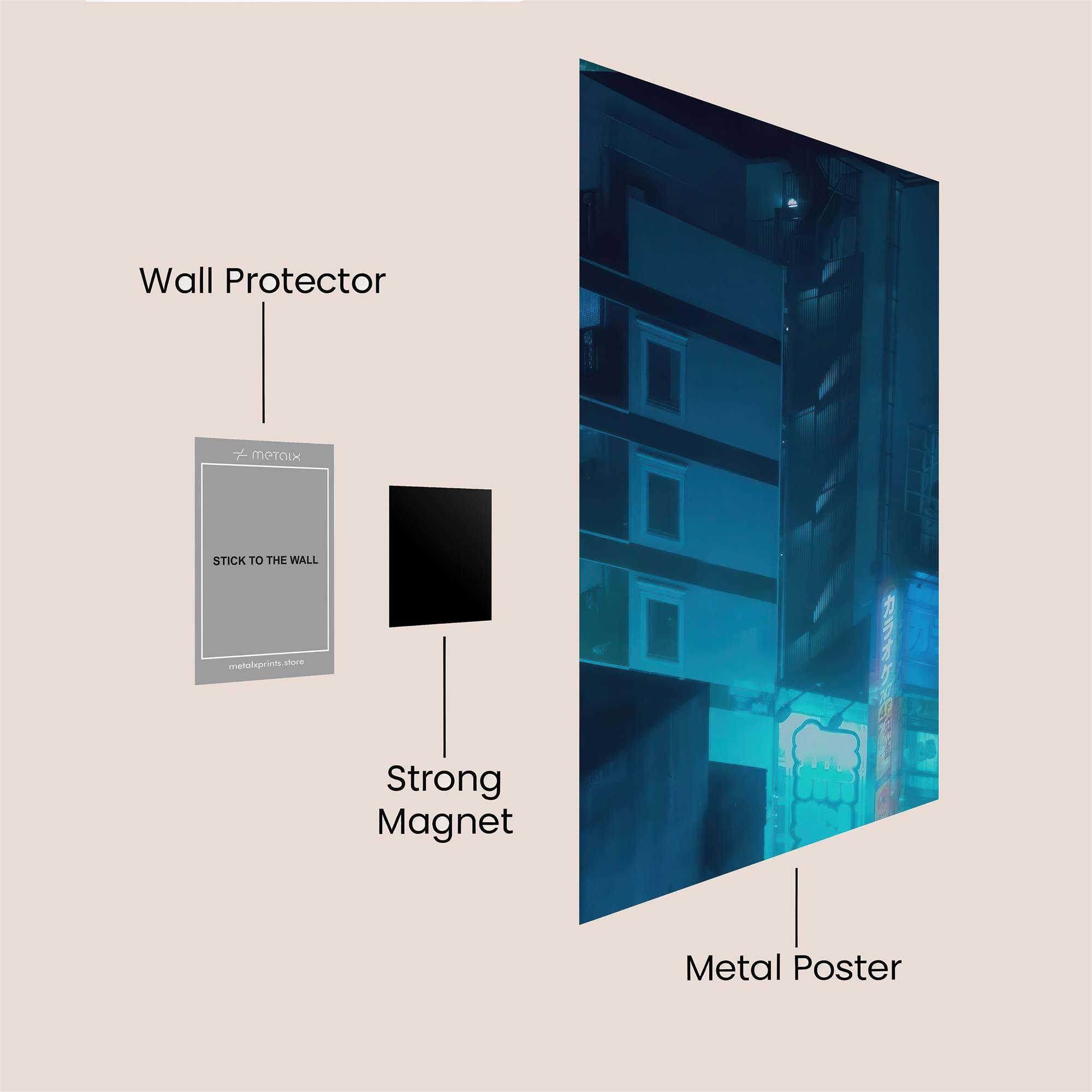 Neon Serenity Safe Wall Magnetic / M