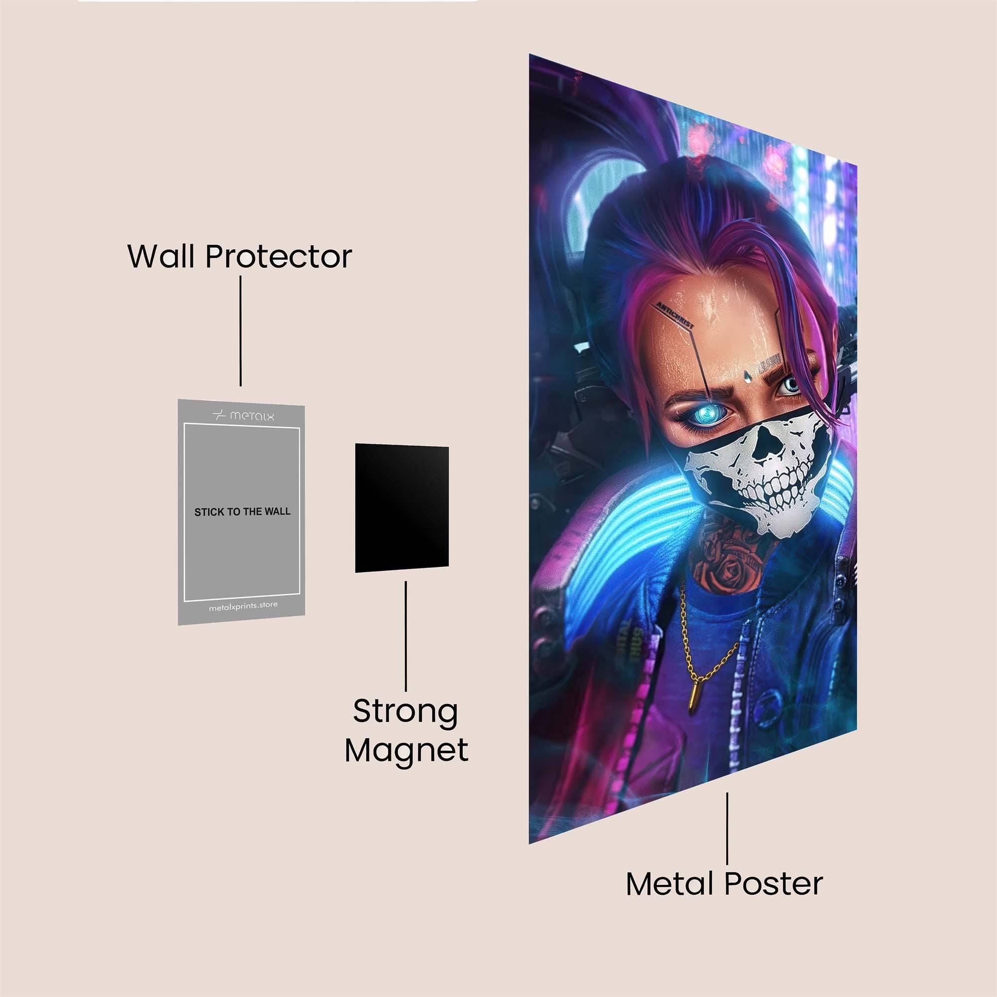 Cyberpunk Enigma Safe Wall Magnetic / M