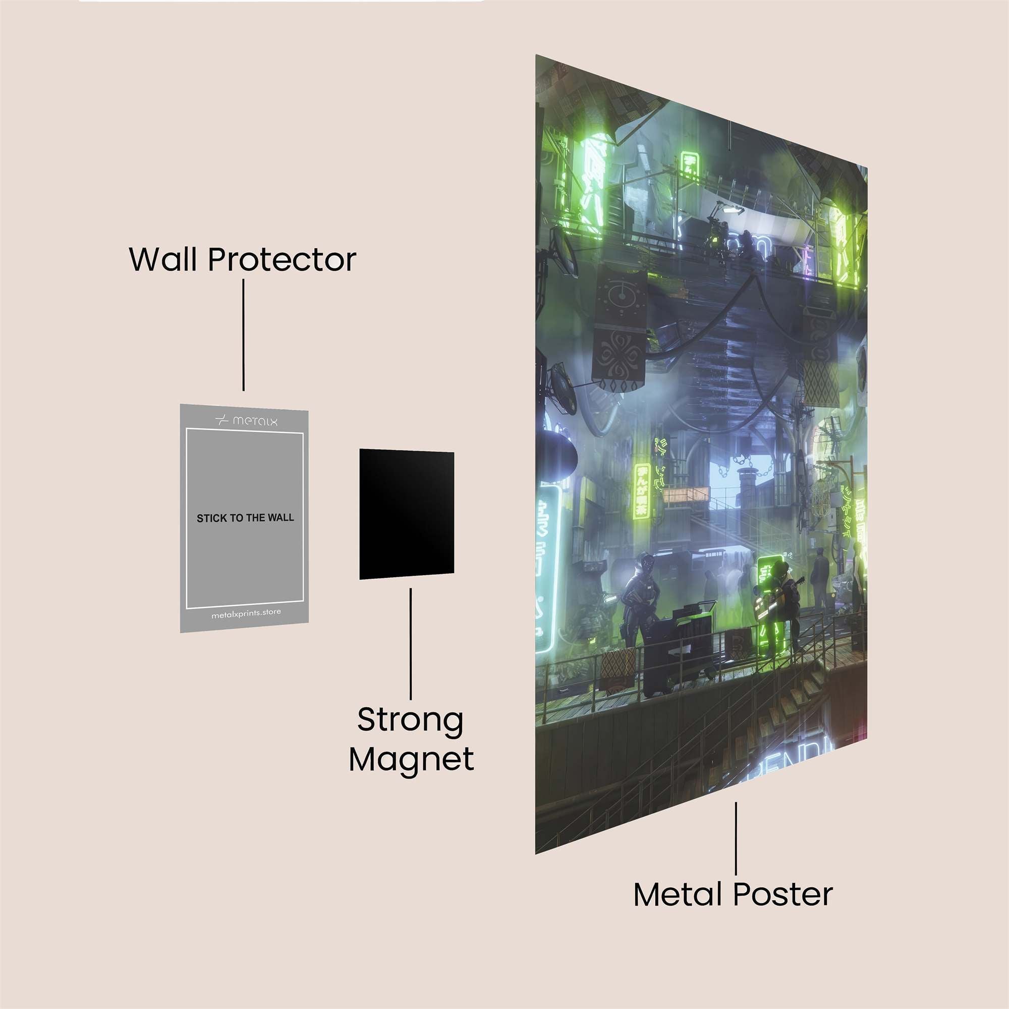 Neon Alley Safe Wall Magnetic / M