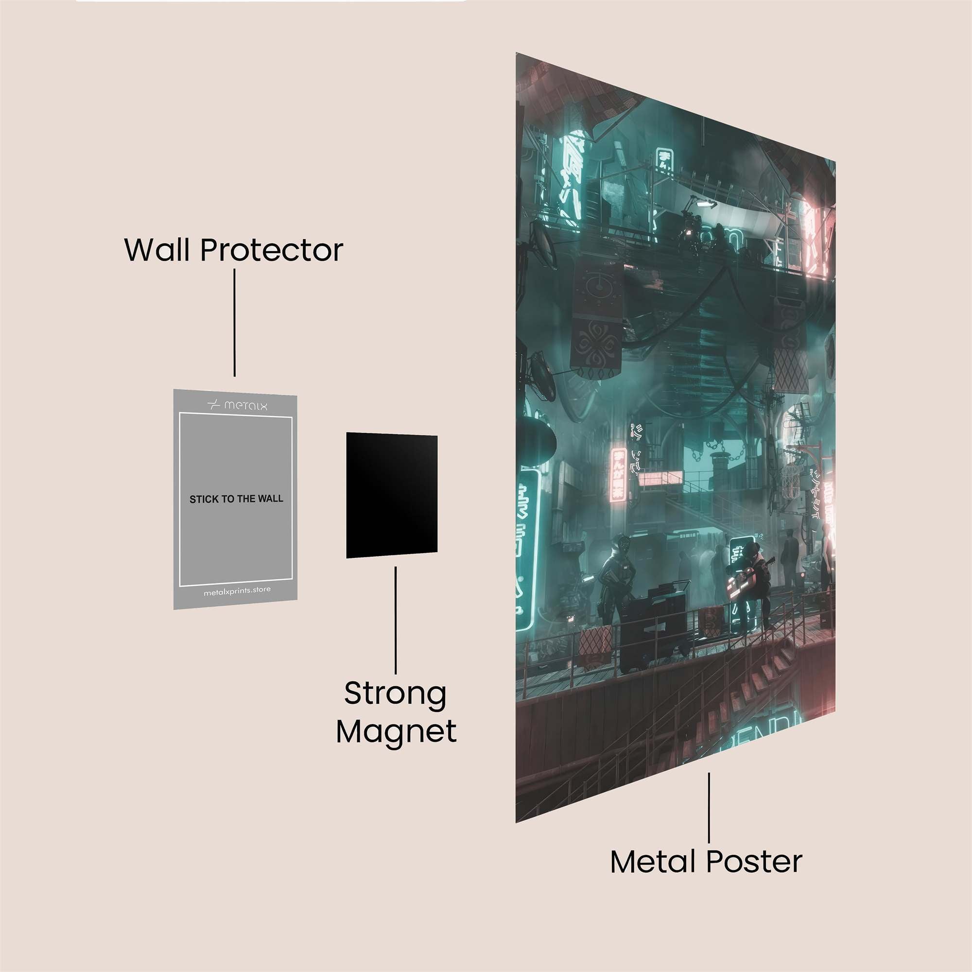 Neon Reverie Safe Wall Magnetic / M