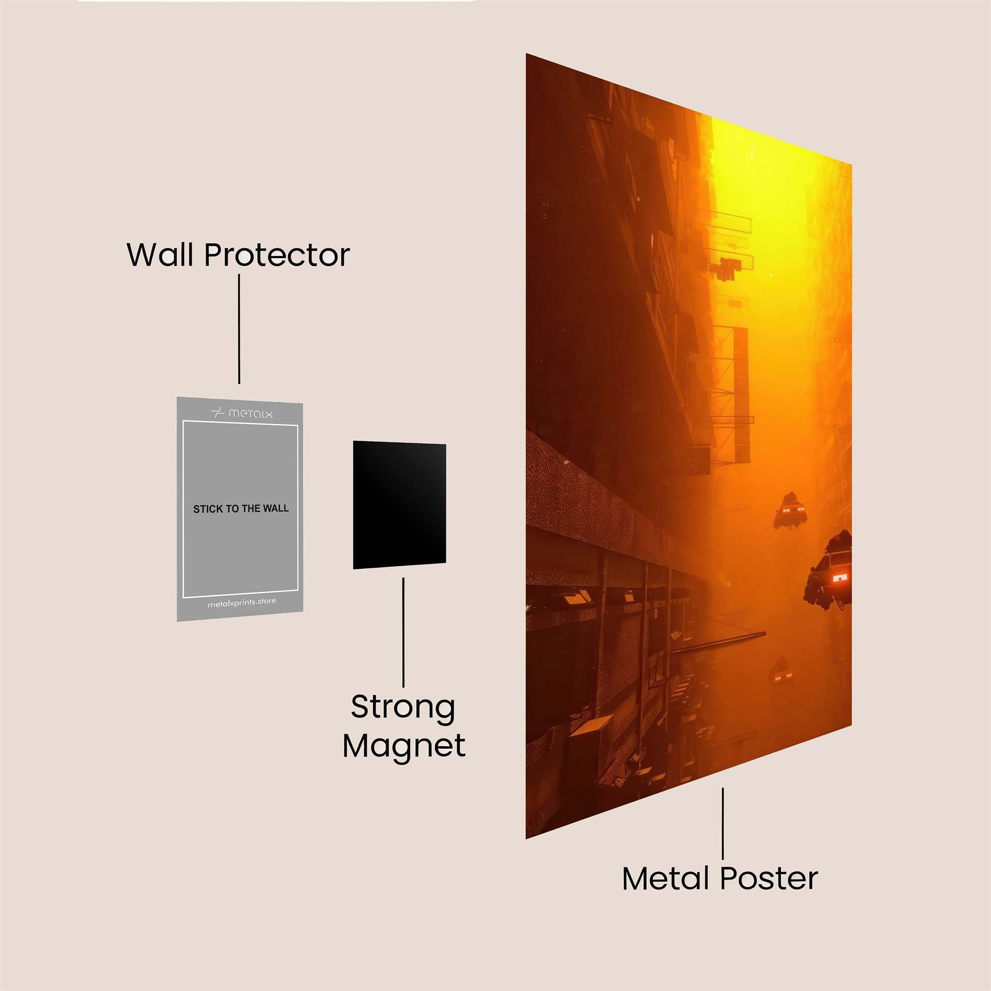 Futuristic Ascent Safe Wall Magnetic / M