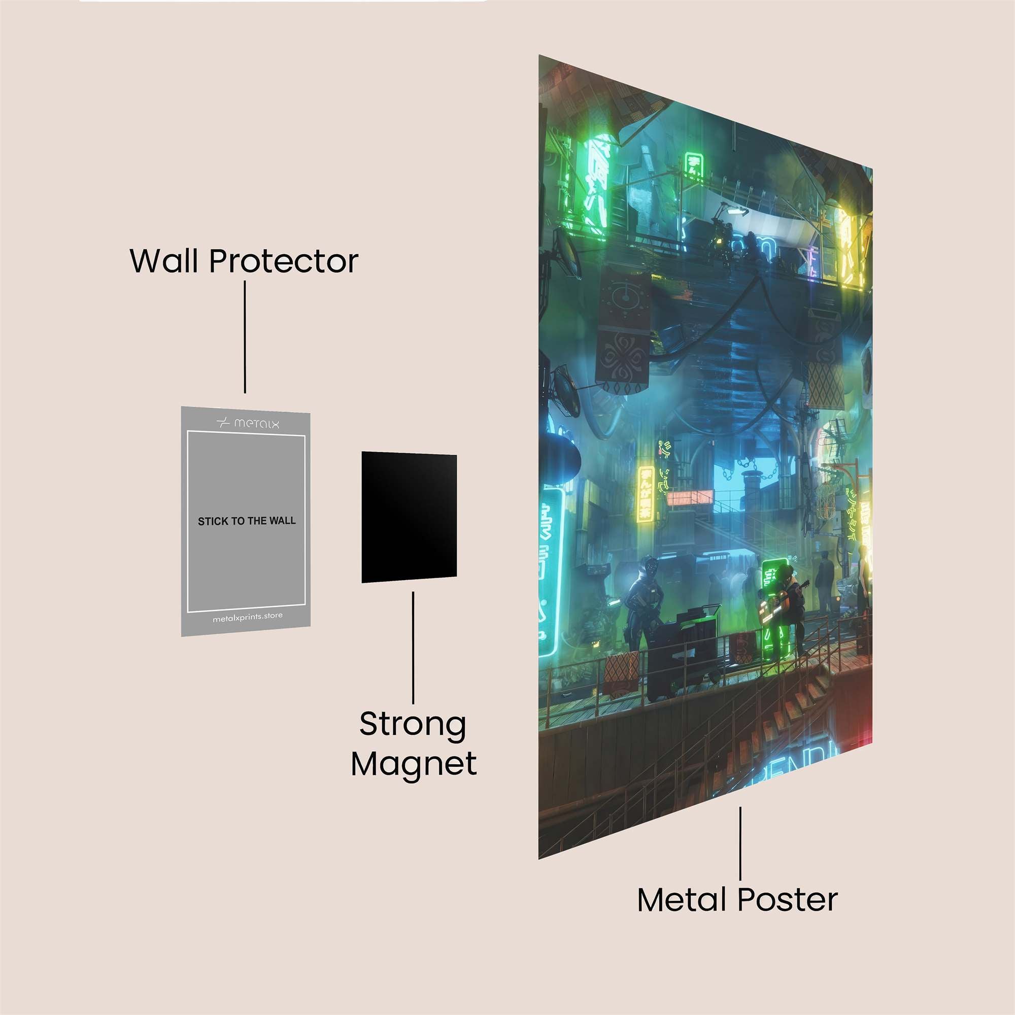 Neon Reverie Safe Wall Magnetic / M