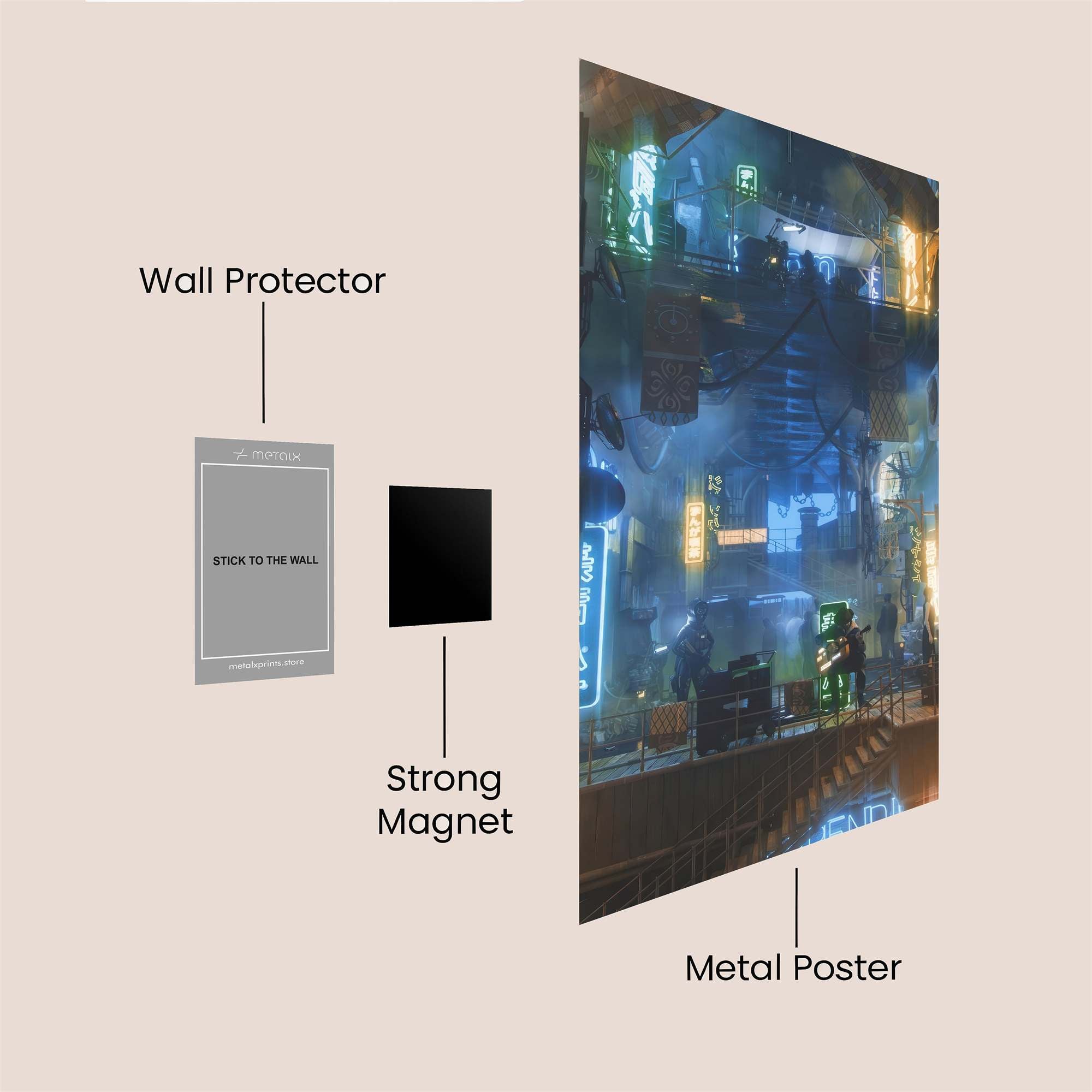 Neon Reverie Safe Wall Magnetic / M