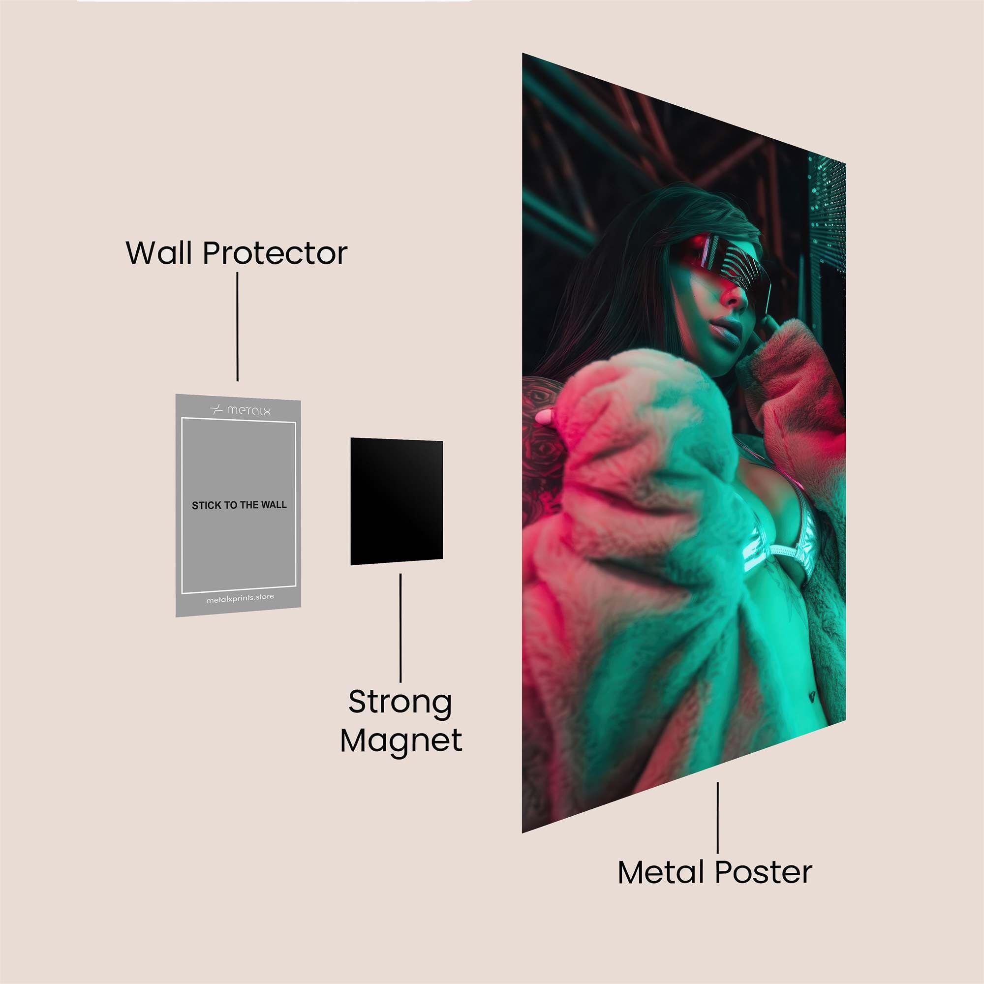 Neon Diva Safe Wall Magnetic / M