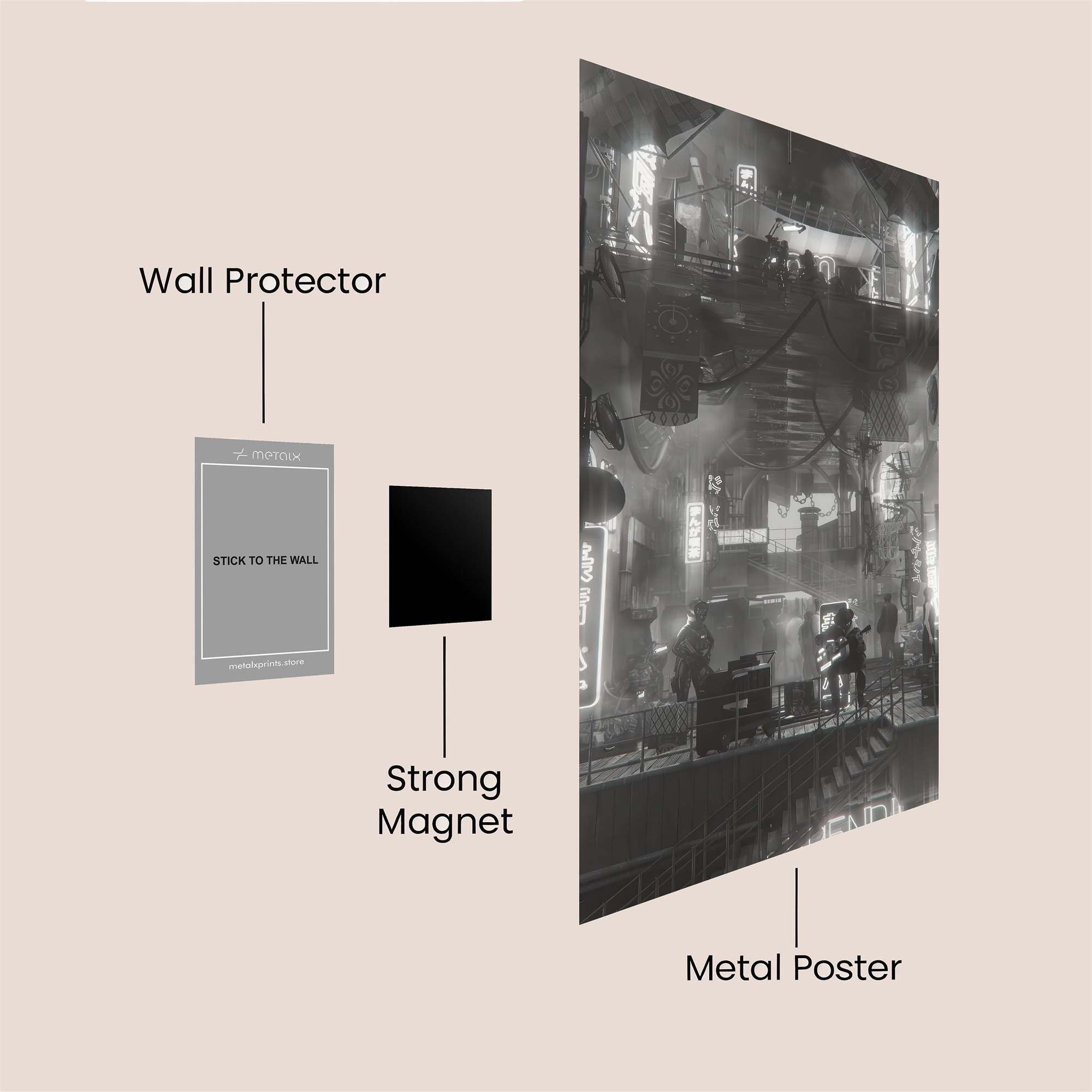 Neon Reverie Safe Wall Magnetic / M