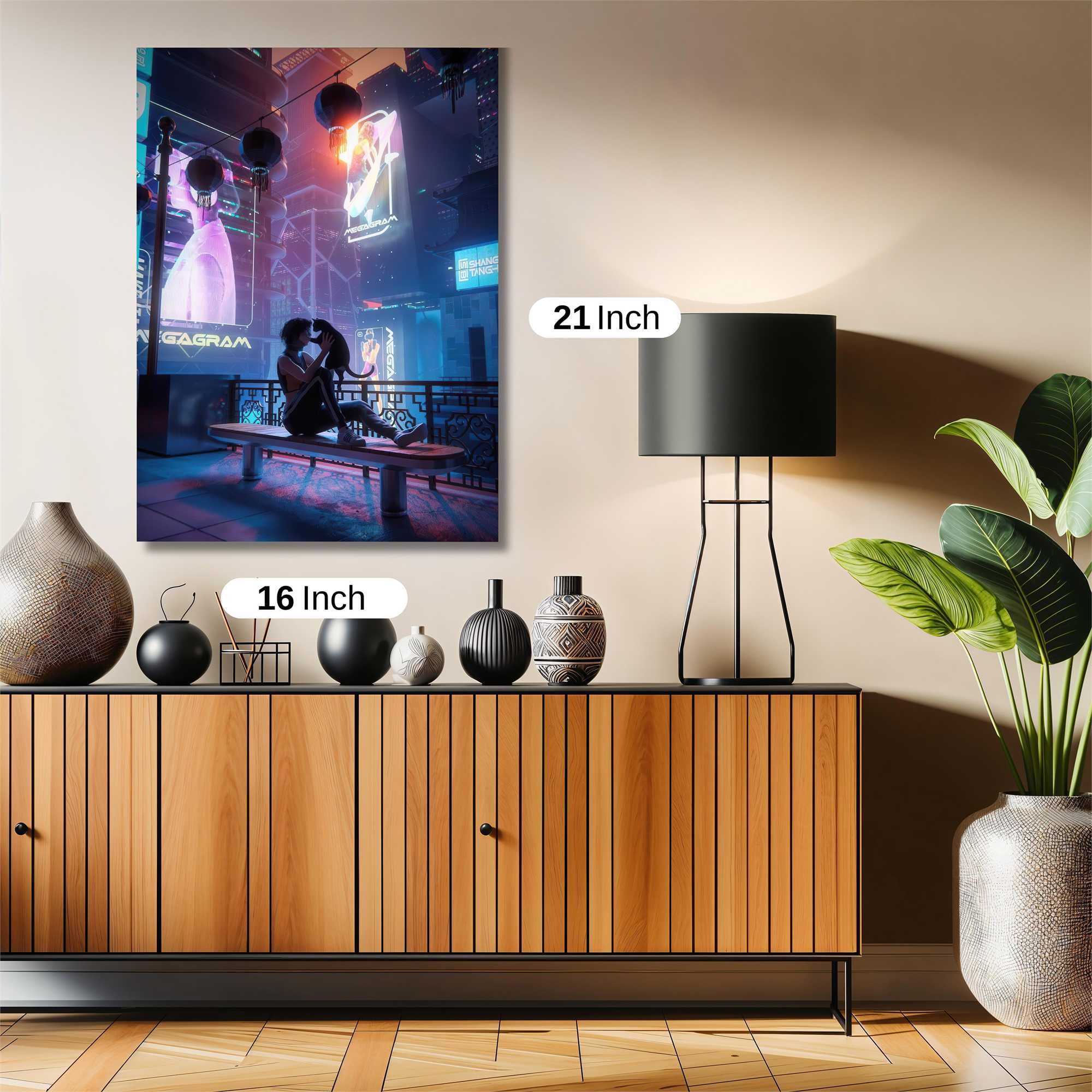 Neon Serenity Safe Wall Magnetic / M