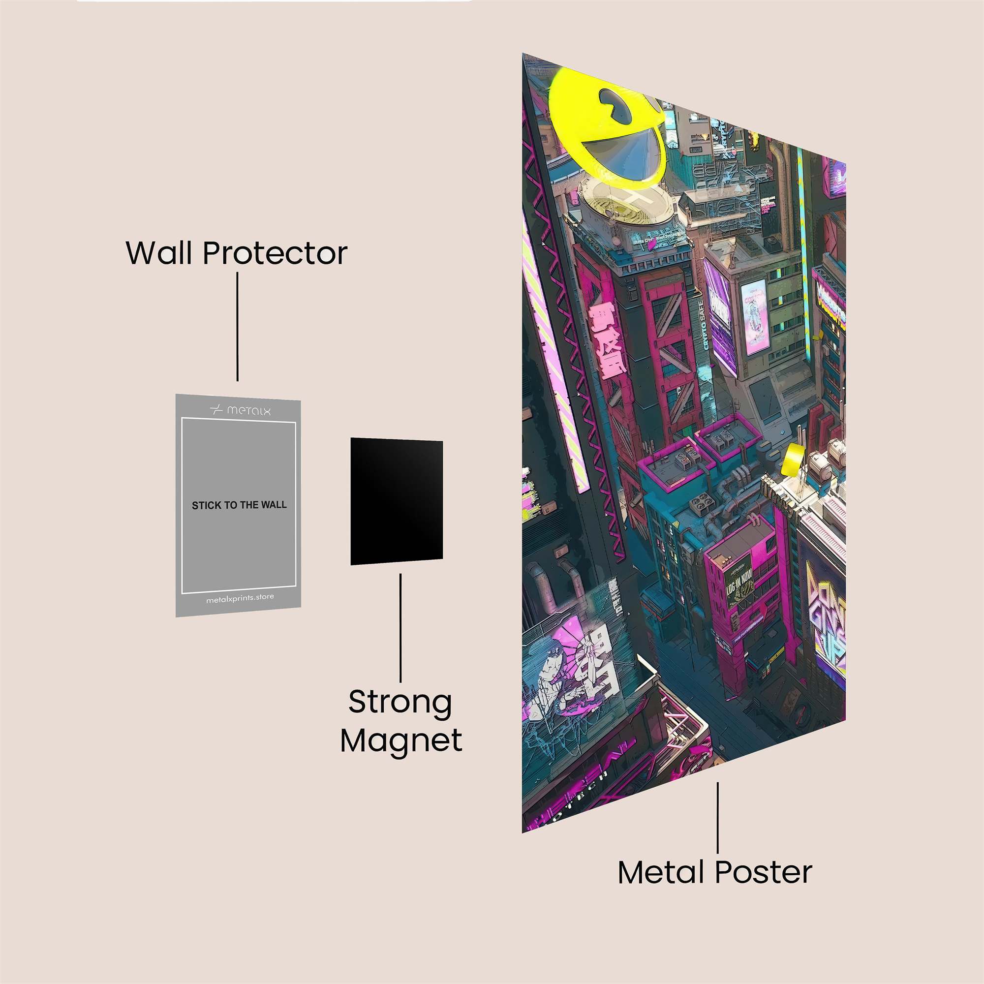 Neon Dreams Safe Wall Magnetic / M
