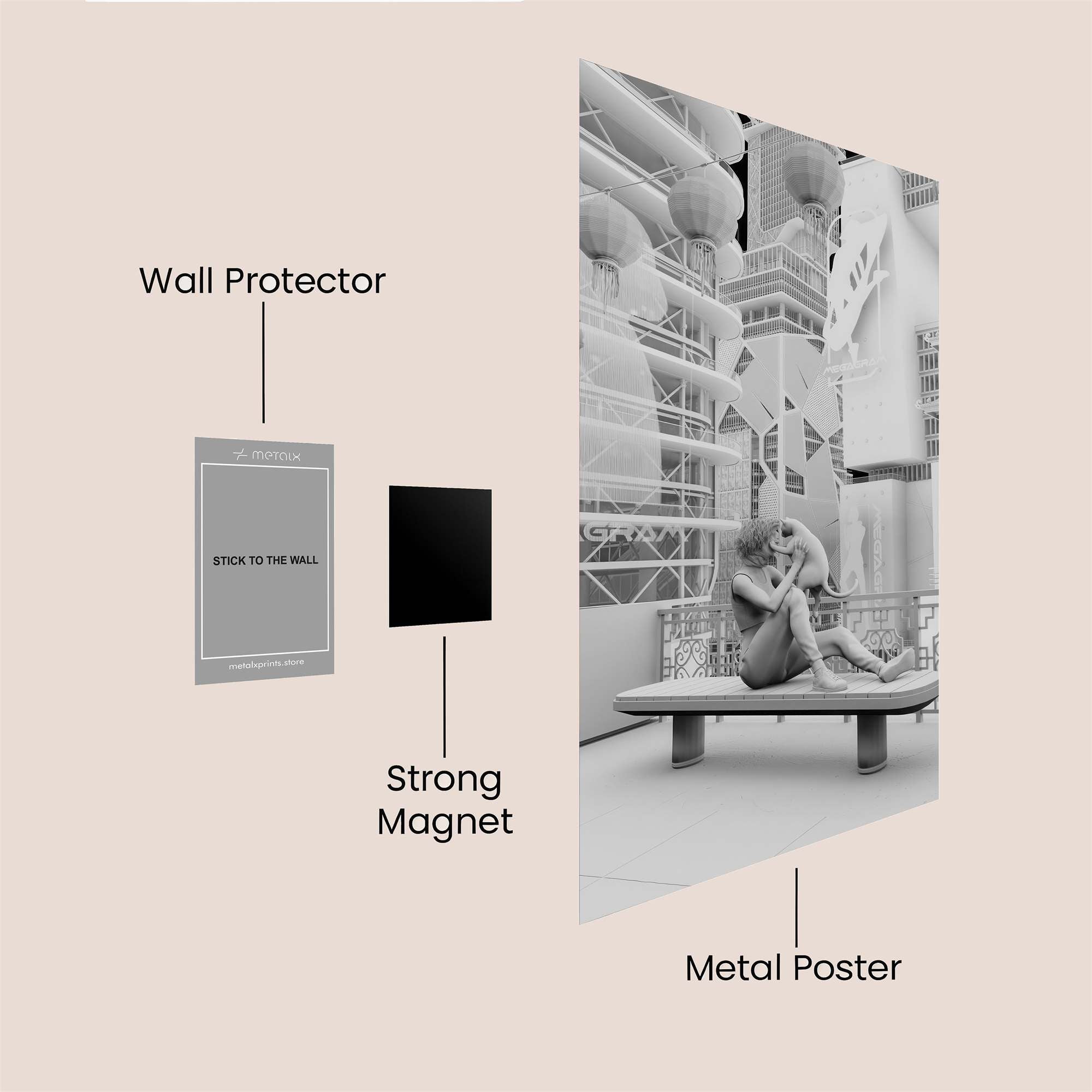 Urban Serenity Safe Wall Magnetic / M