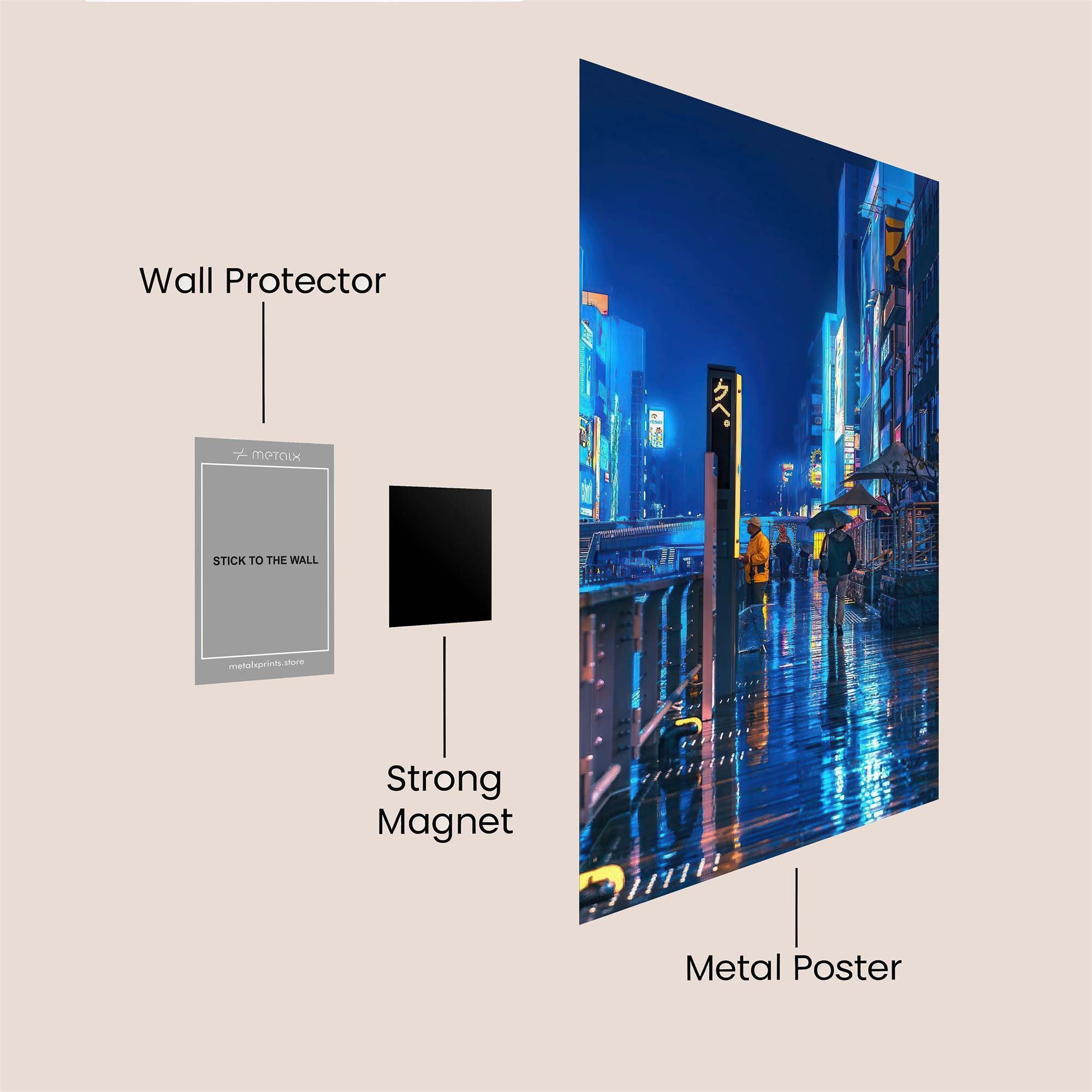 Neon Serenity Safe Wall Magnetic / M