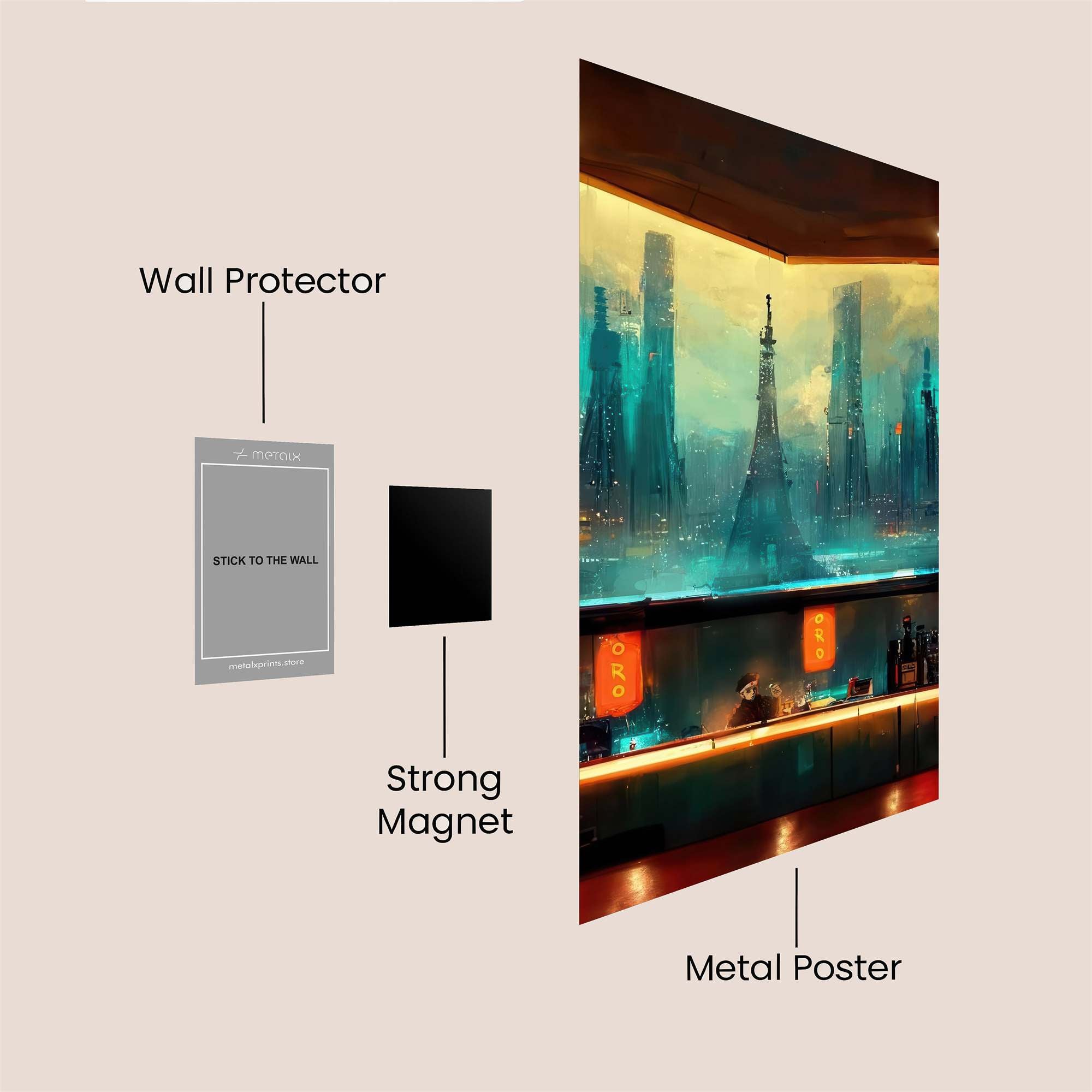 Futuristic Reverie Safe Wall Magnetic / M