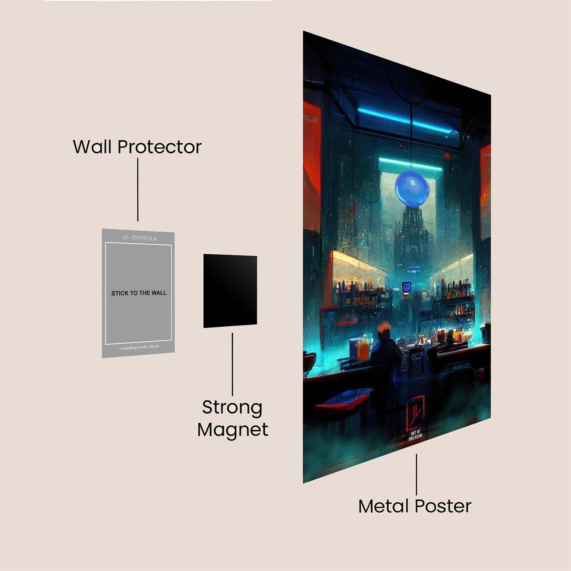 Neon Reverie Safe Wall Magnetic / M