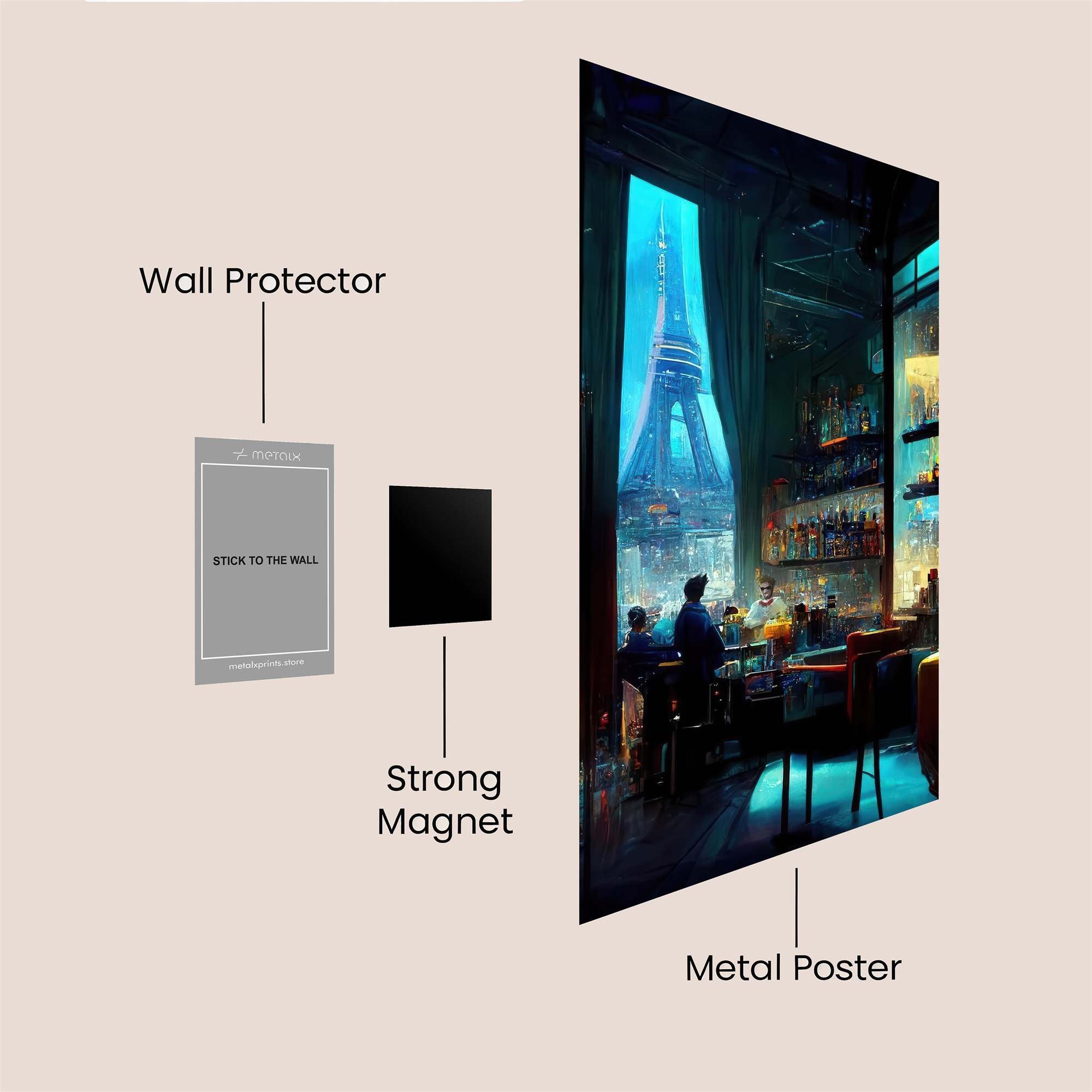 Parisian Reverie Safe Wall Magnetic / M