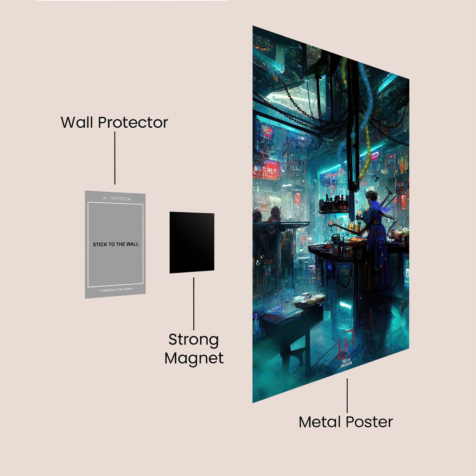 Cyberpunk Reverie Safe Wall Magnetic / M