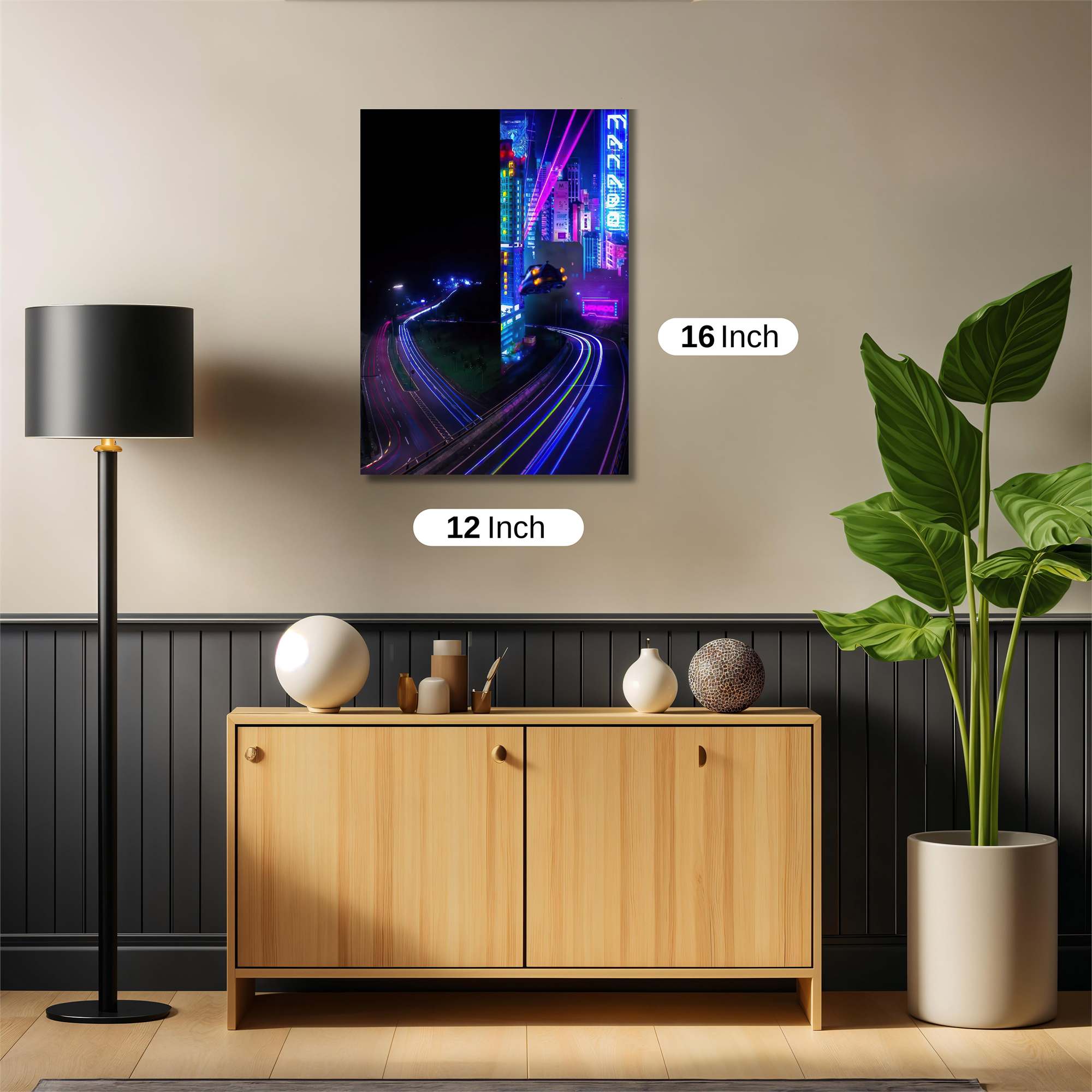 Neon Futurism Safe Wall Magnetic / M