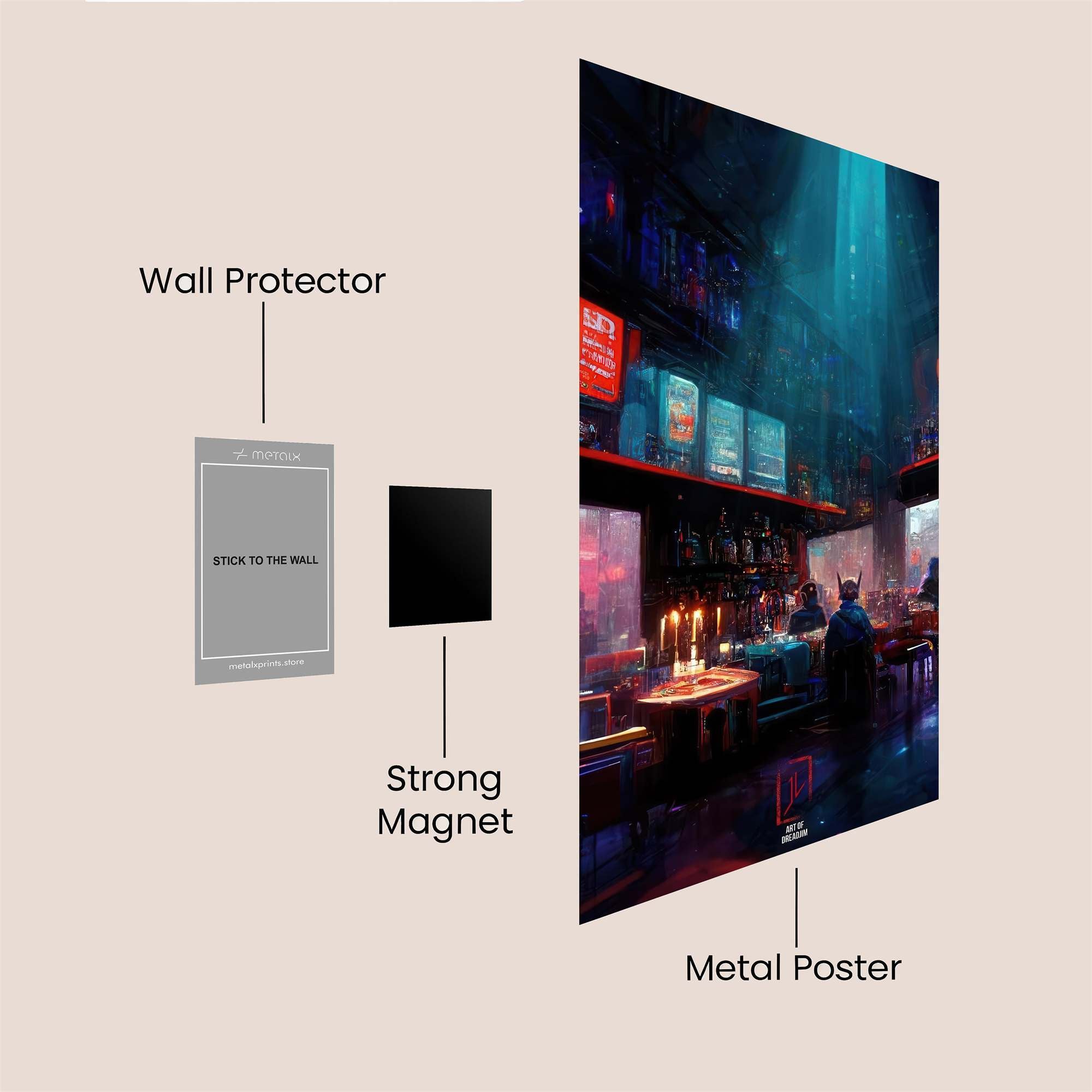 Cyberpunk Reverie Safe Wall Magnetic / M