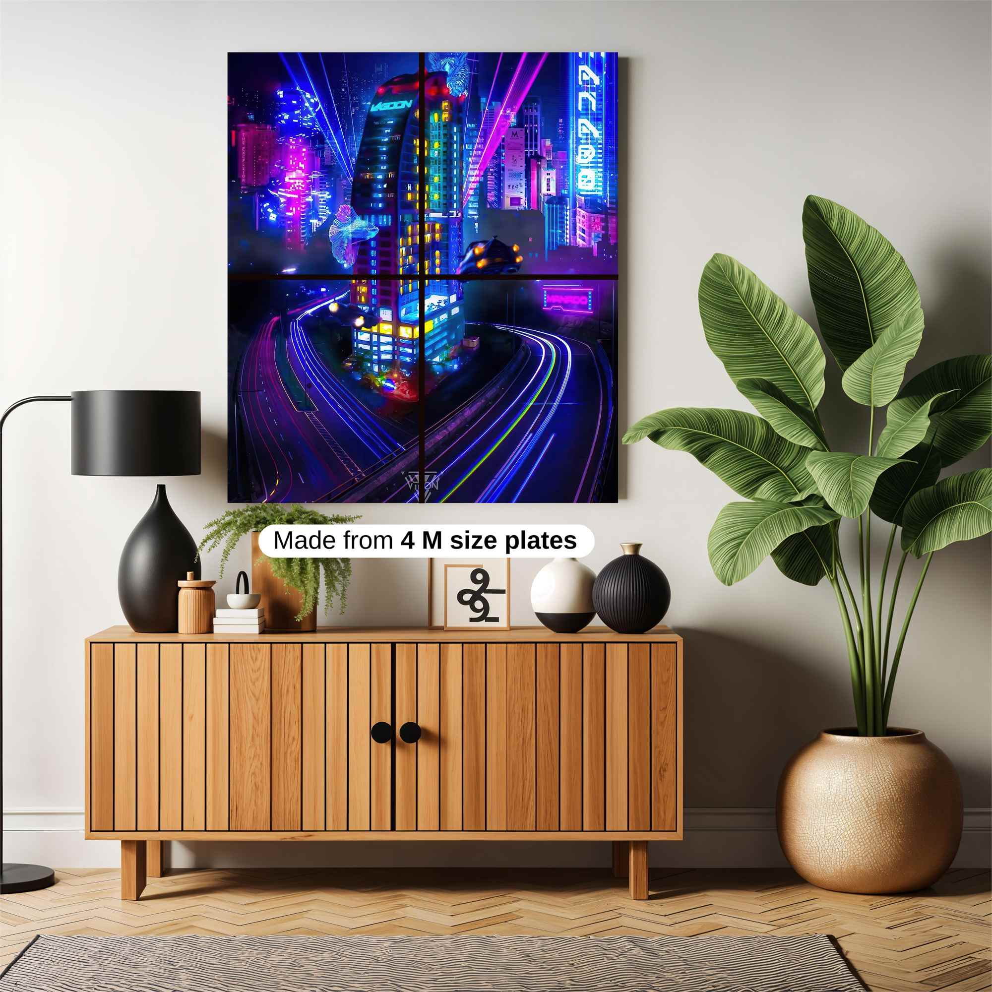 Neon Dreamscape Safe Wall Magnetic / M